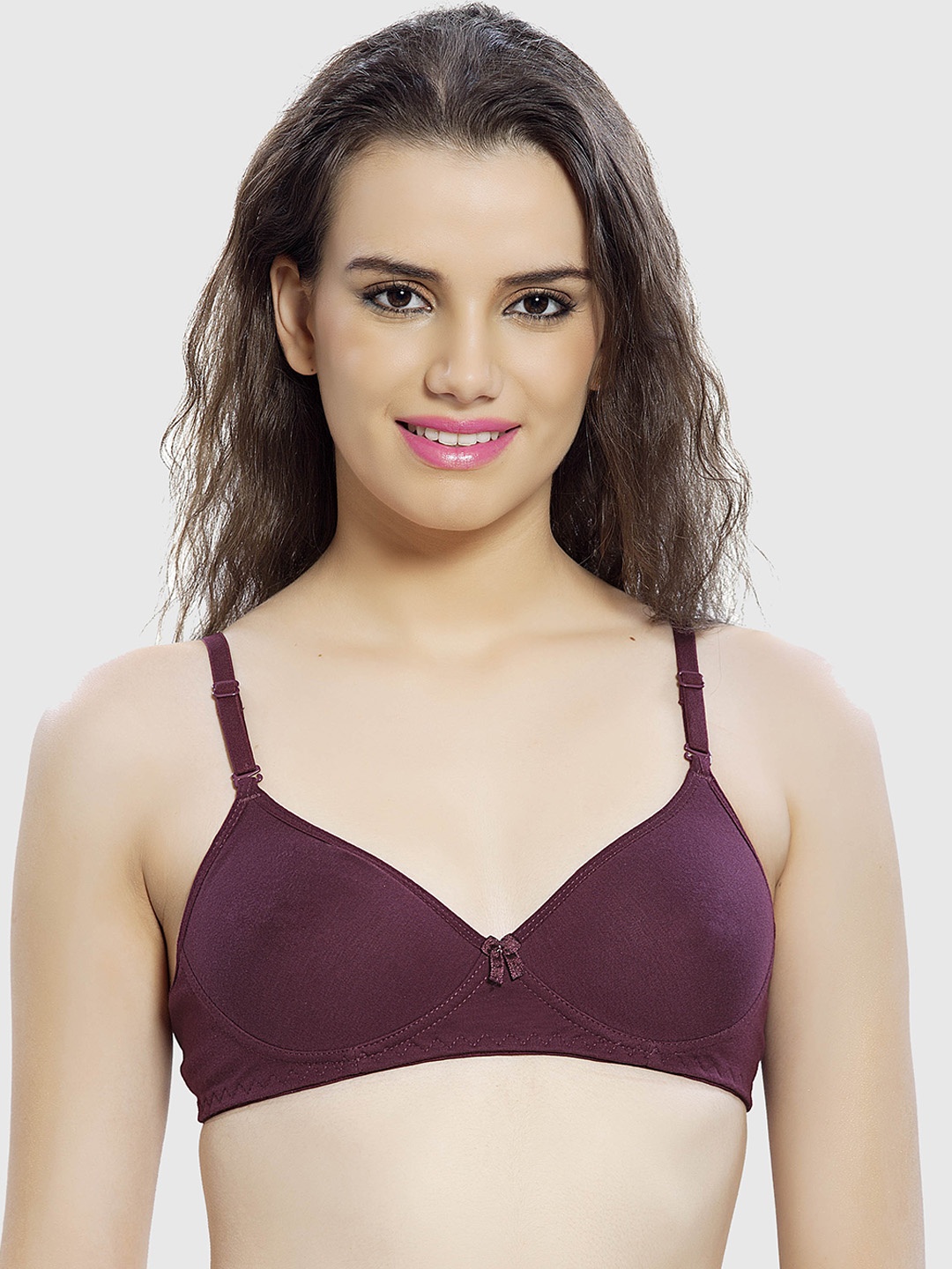 

Lady Love Purple Lightly Padded Cotton Bra -