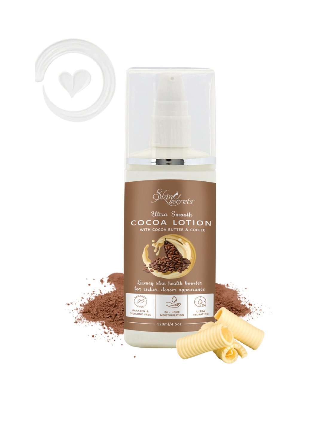 

Skin Secrets Ultra Smooth Cocoa Body Lotion with Cocoa Butter & Coffee - 120ml, White