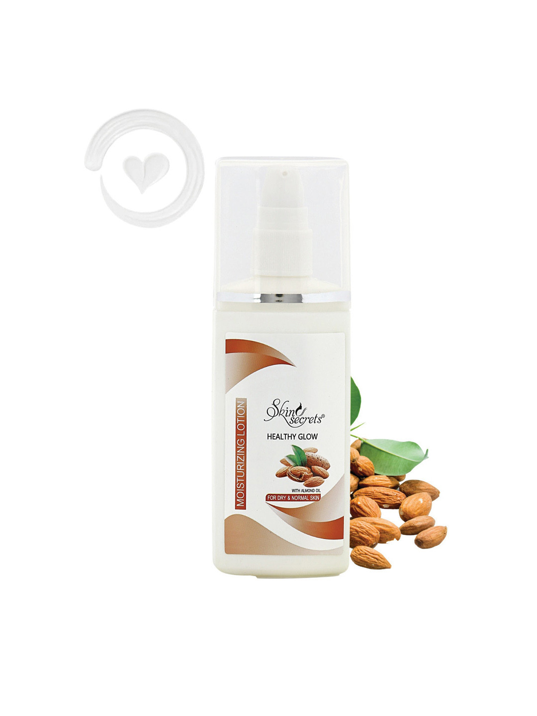 

Skin Secrets Healthy Glow Moisturizing Body Lotion with Almond Oil - 120 ml, White