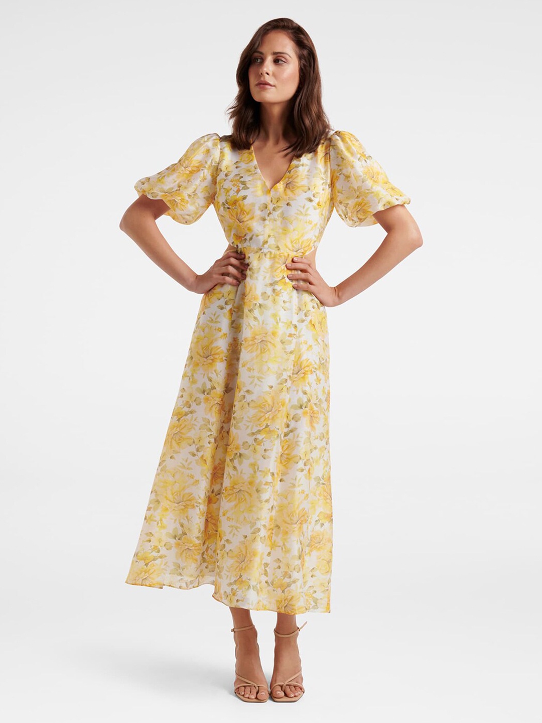 

Forever New Yellow Floral Maxi Dress