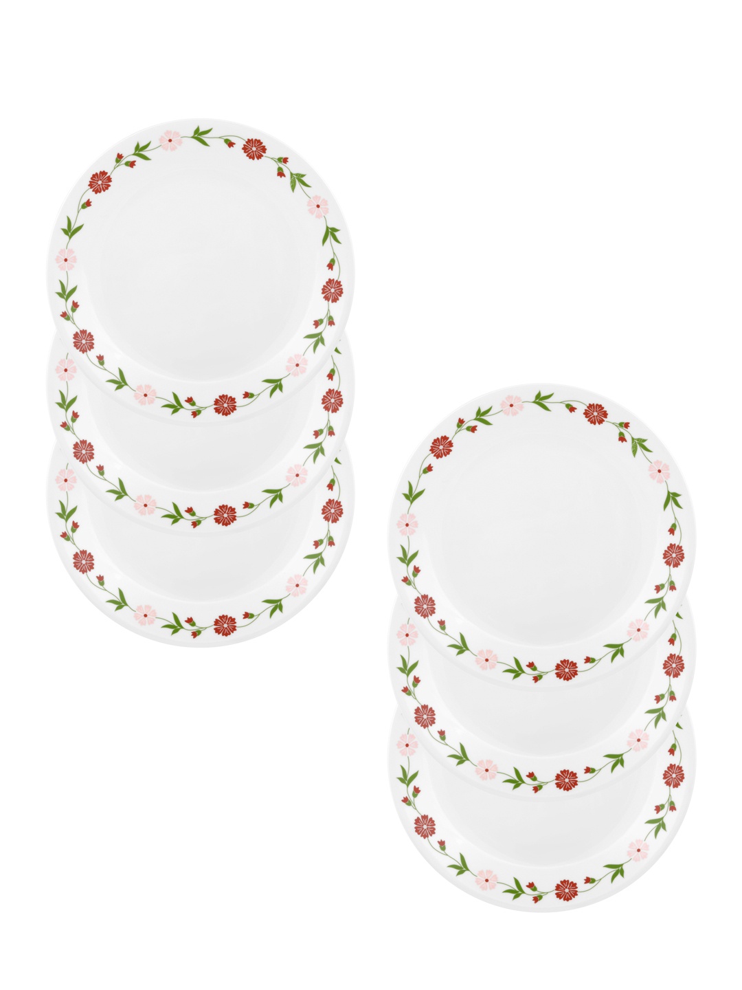 

Corelle Livingware Spring White Set of 6 Printed Glass Dinner Plates