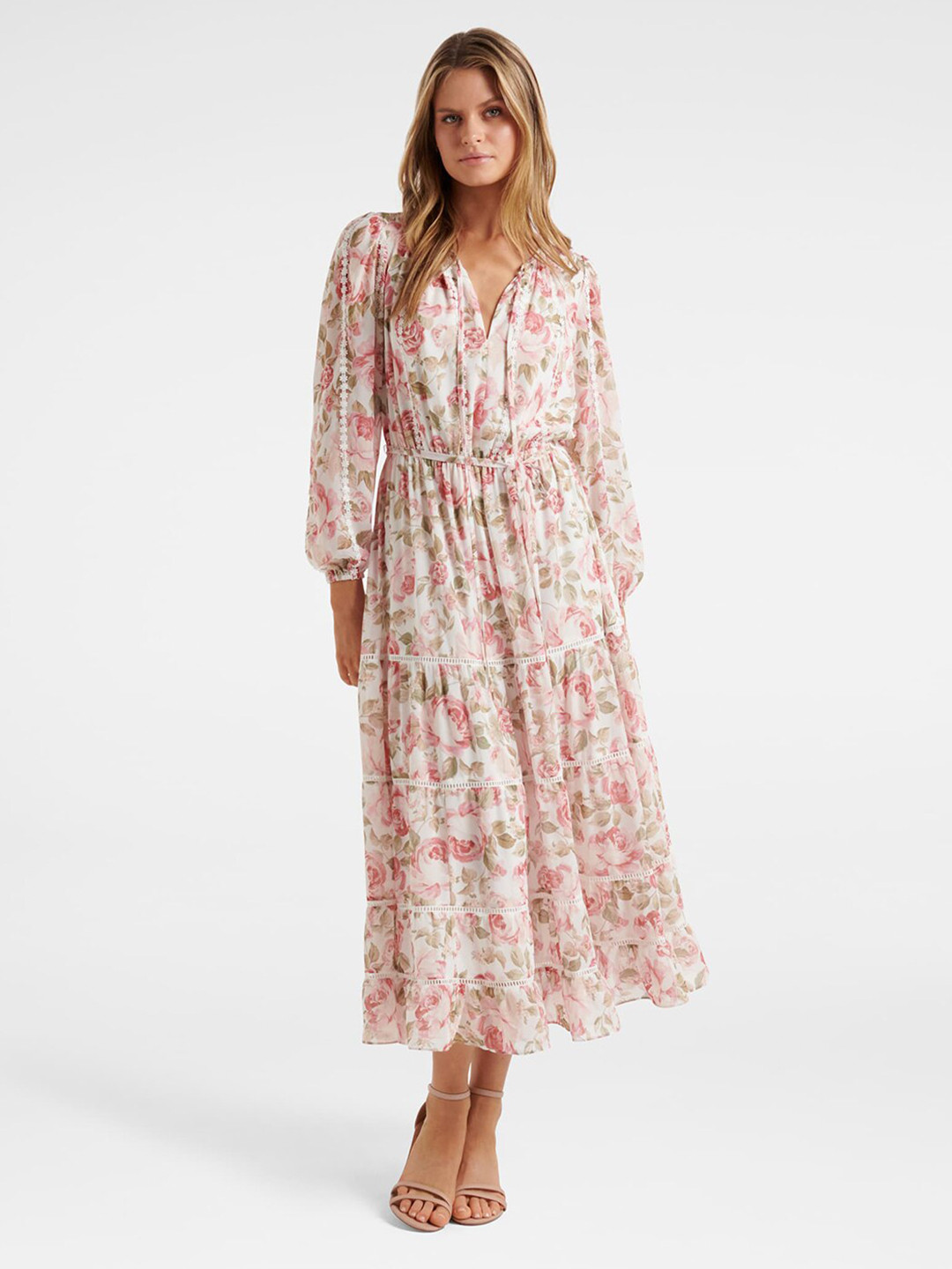 

Forever New Pink Floral Maxi Dress