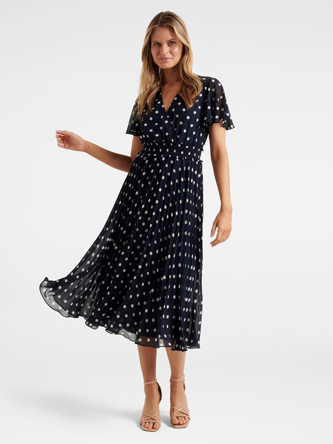 

Forever New Navy Blue Midi Dress