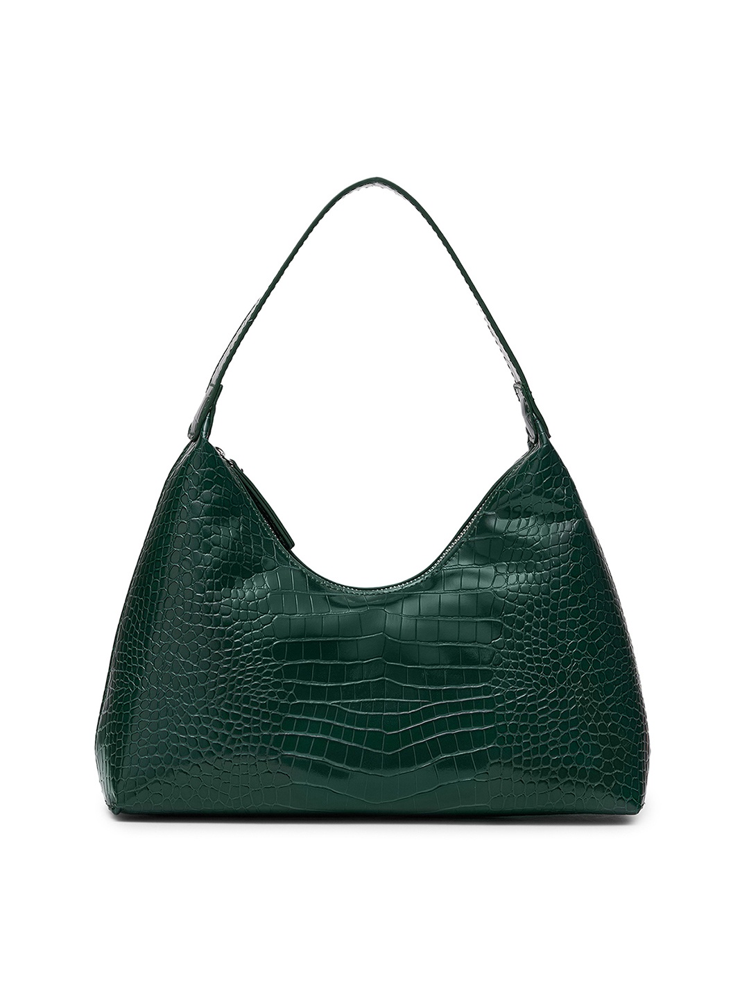 

MIRAGGIO Woman Green Textured Hobo Structured Hobo Bag