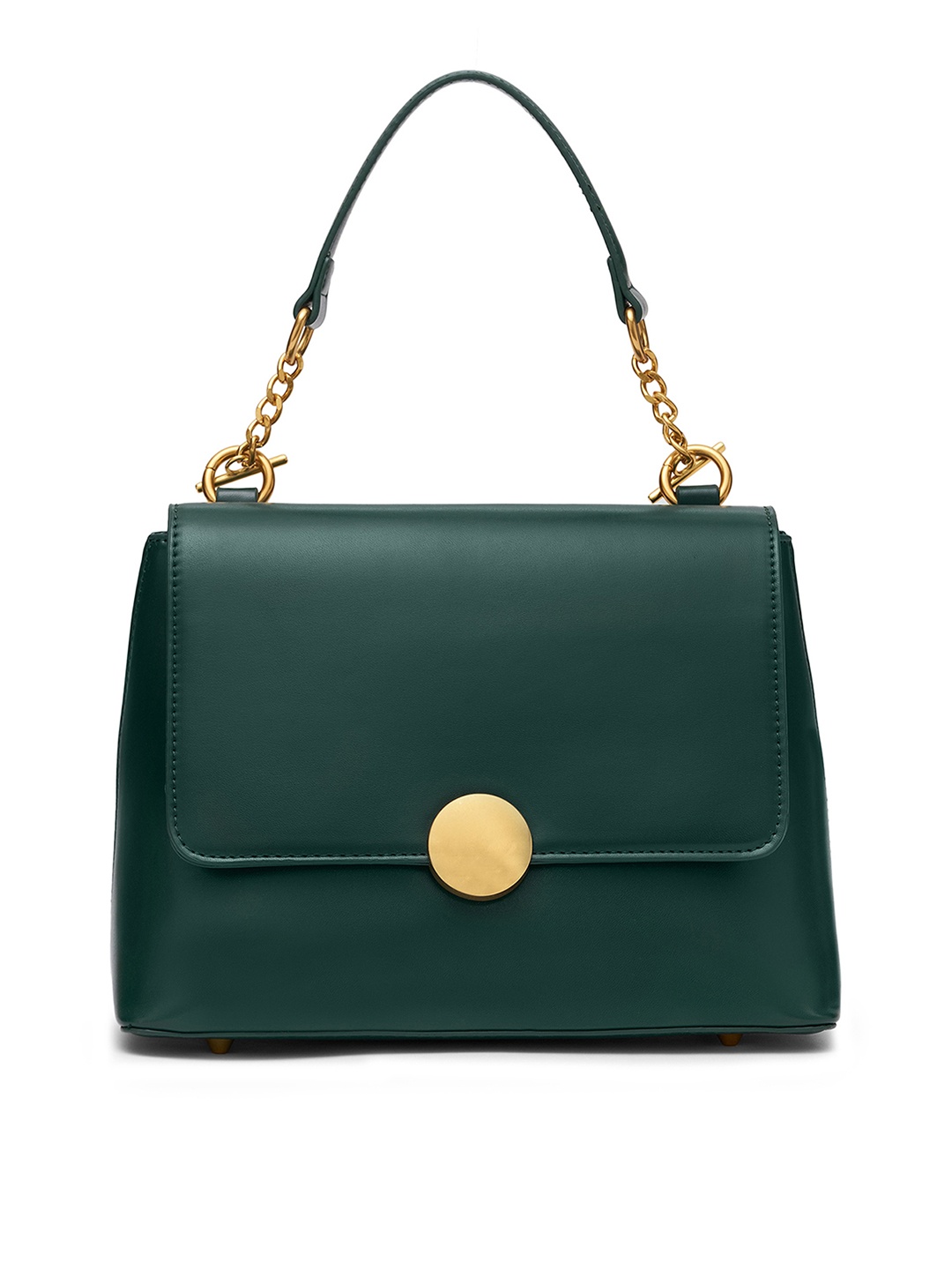 

MIRAGGIO Green Top-Satchel Bag with Sling Strap