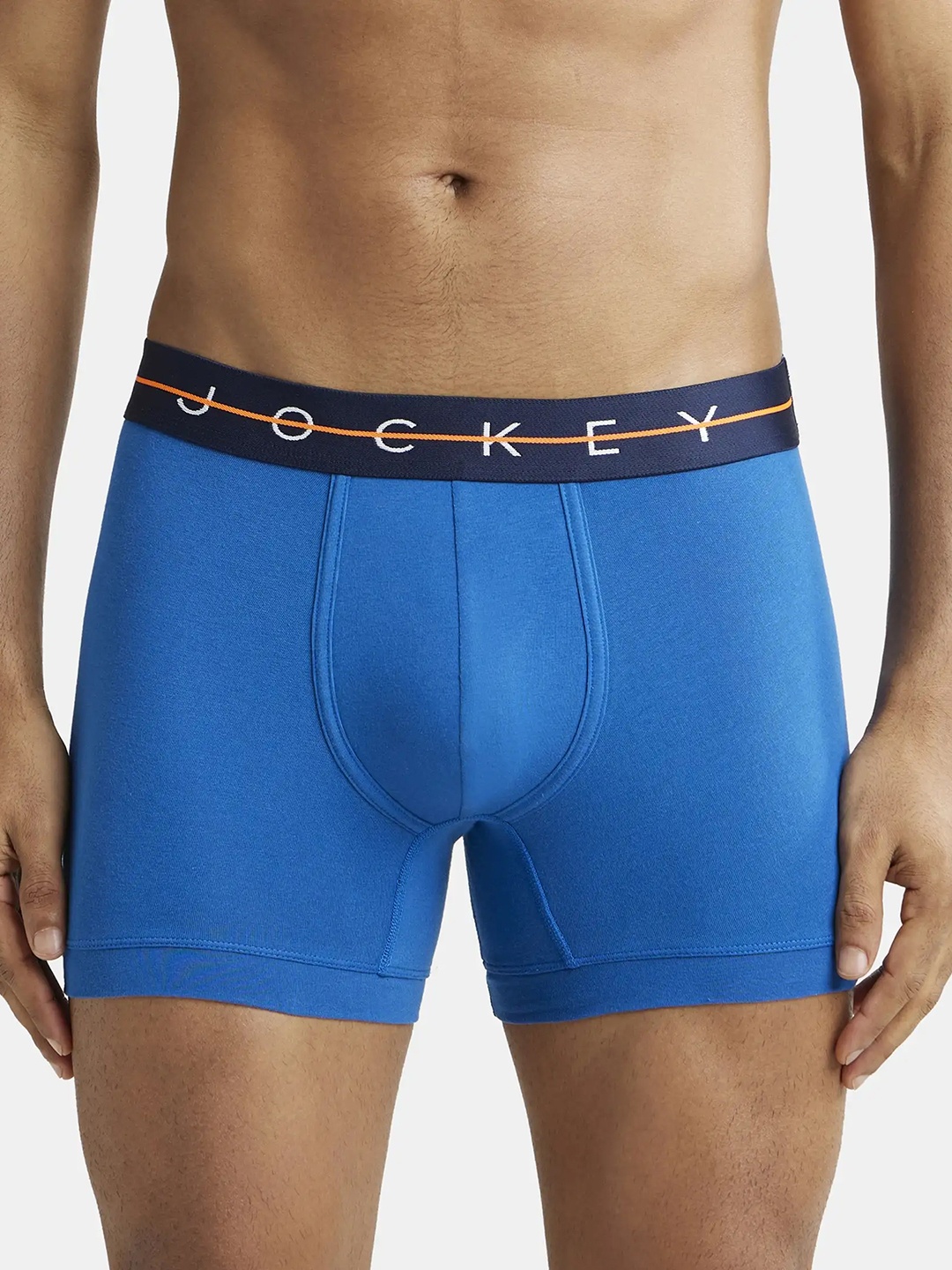 

Jockey Super Combed Cotton Stretch Solid Trunk with Ultrasoft Waistband-NY16, Blue