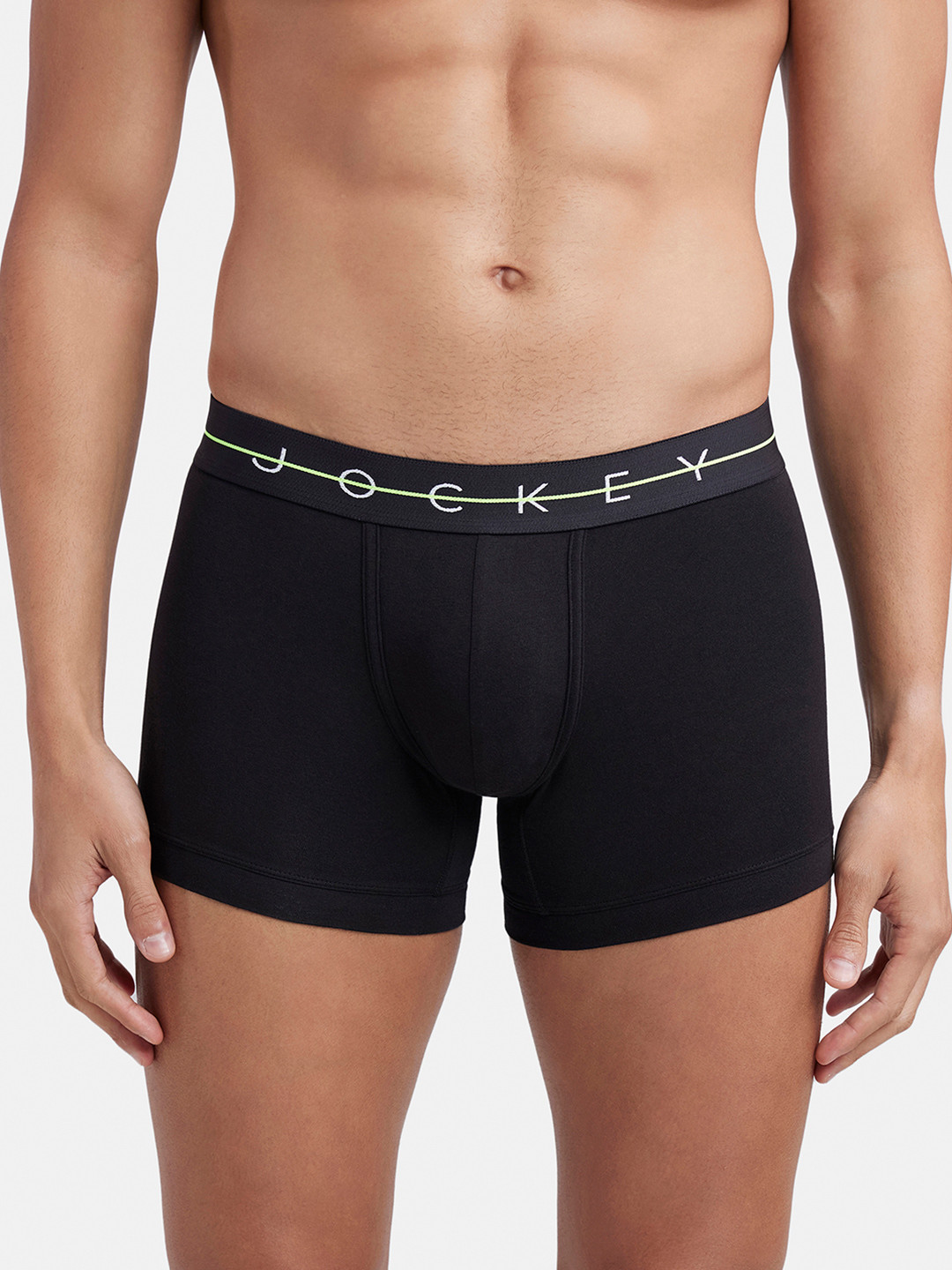 

Jockey Super Combed Cotton Stretch Solid Trunk with Ultrasoft Waistband-NY16, Black