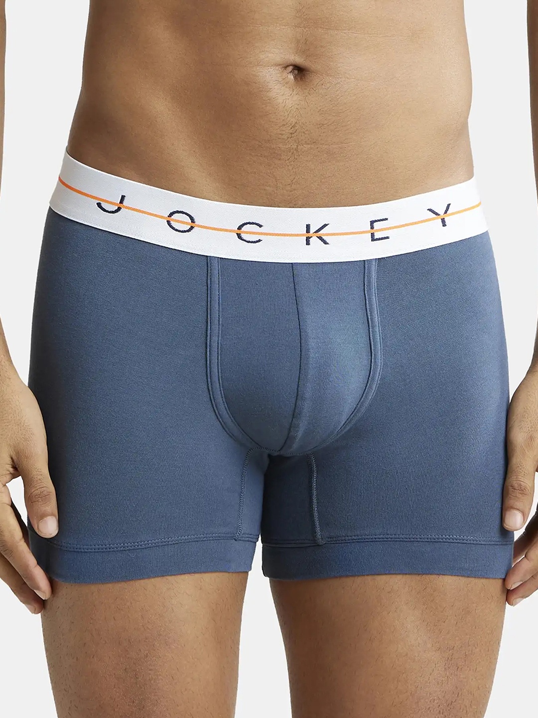 

Jockey Super Combed Cotton Stretch Solid Trunk with Ultrasoft Waistband-NY16, Blue