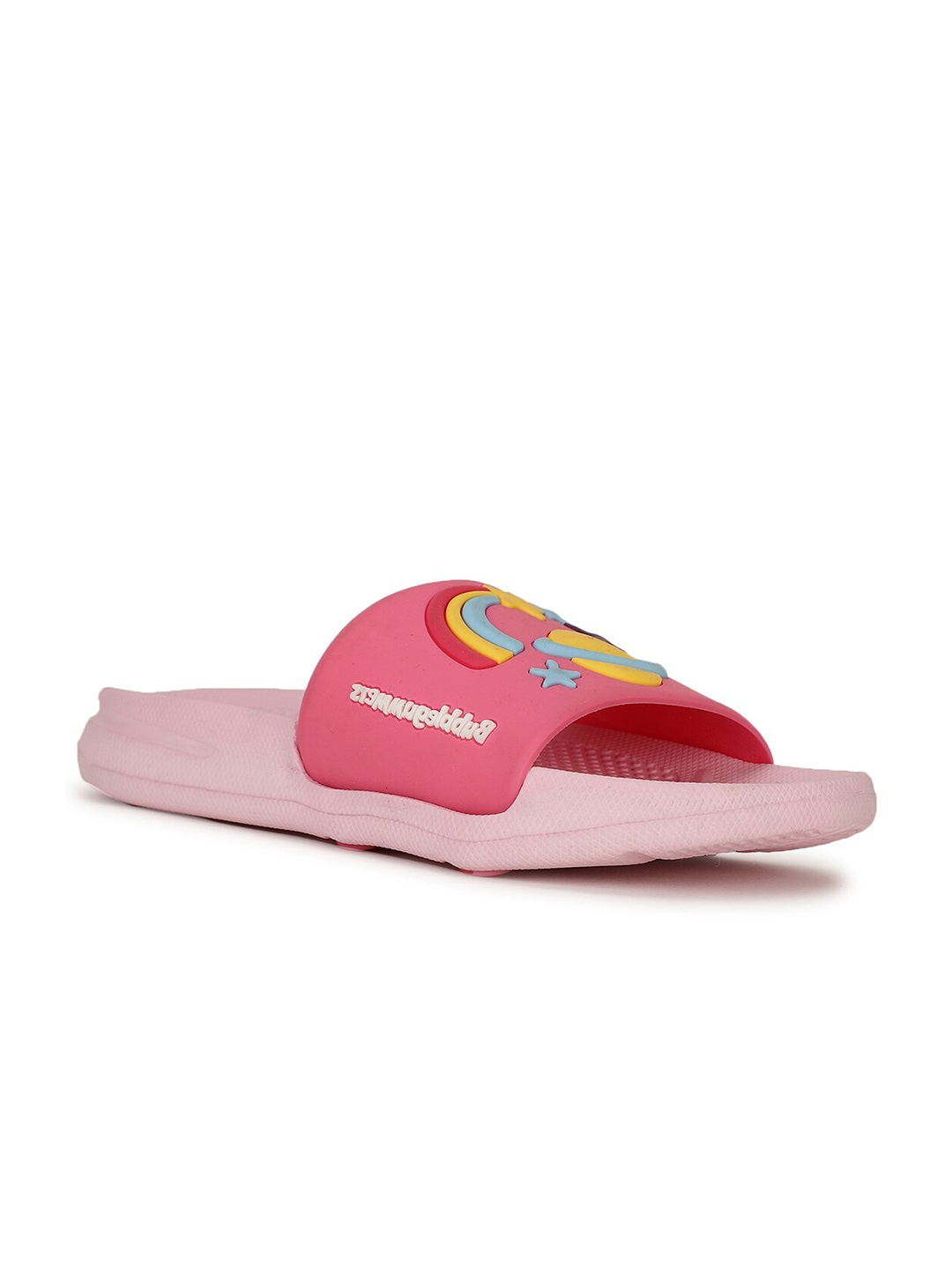 

Bubblegummers Girls Pink & Red Graphic Printed Sliders