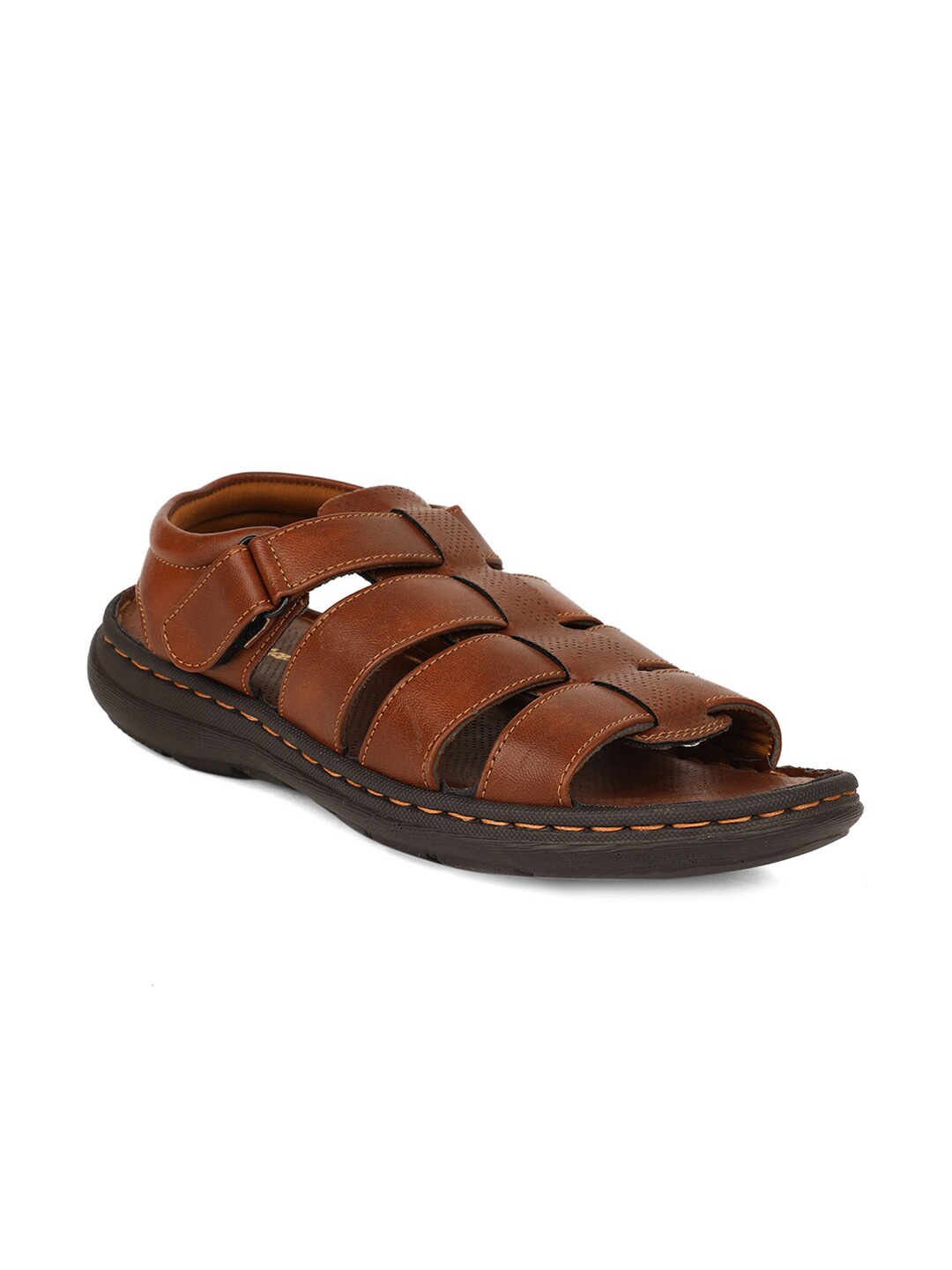 

Bata Men Brown & Black PU Fisherman Sandals