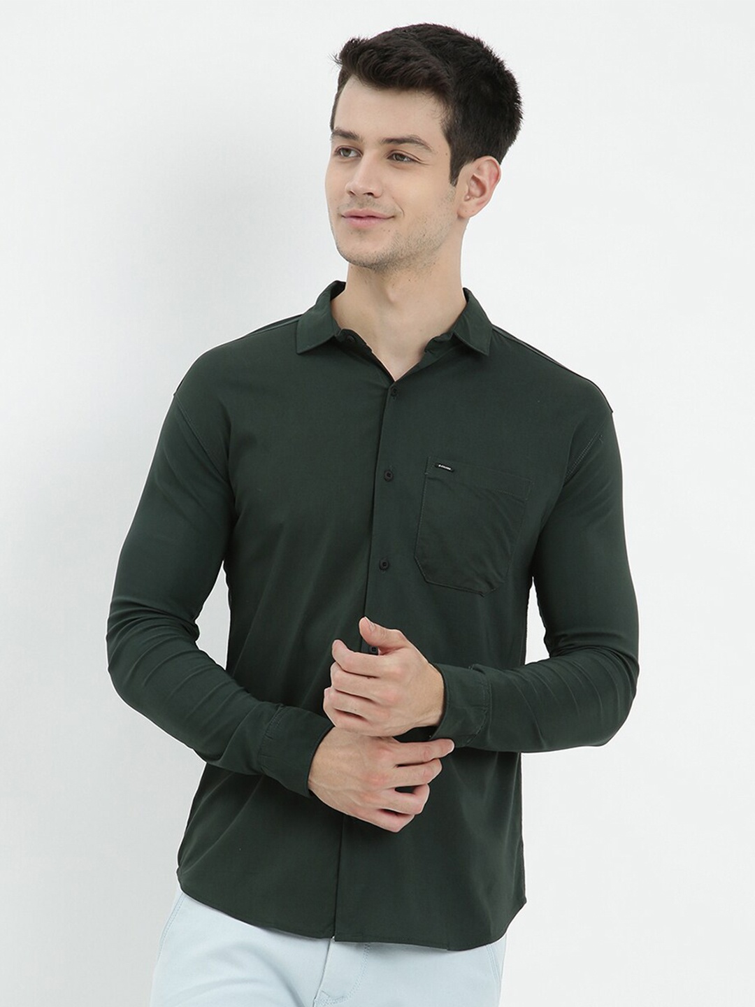 

V2 Value & Variety Men Green Slim Fit Casual Shirt