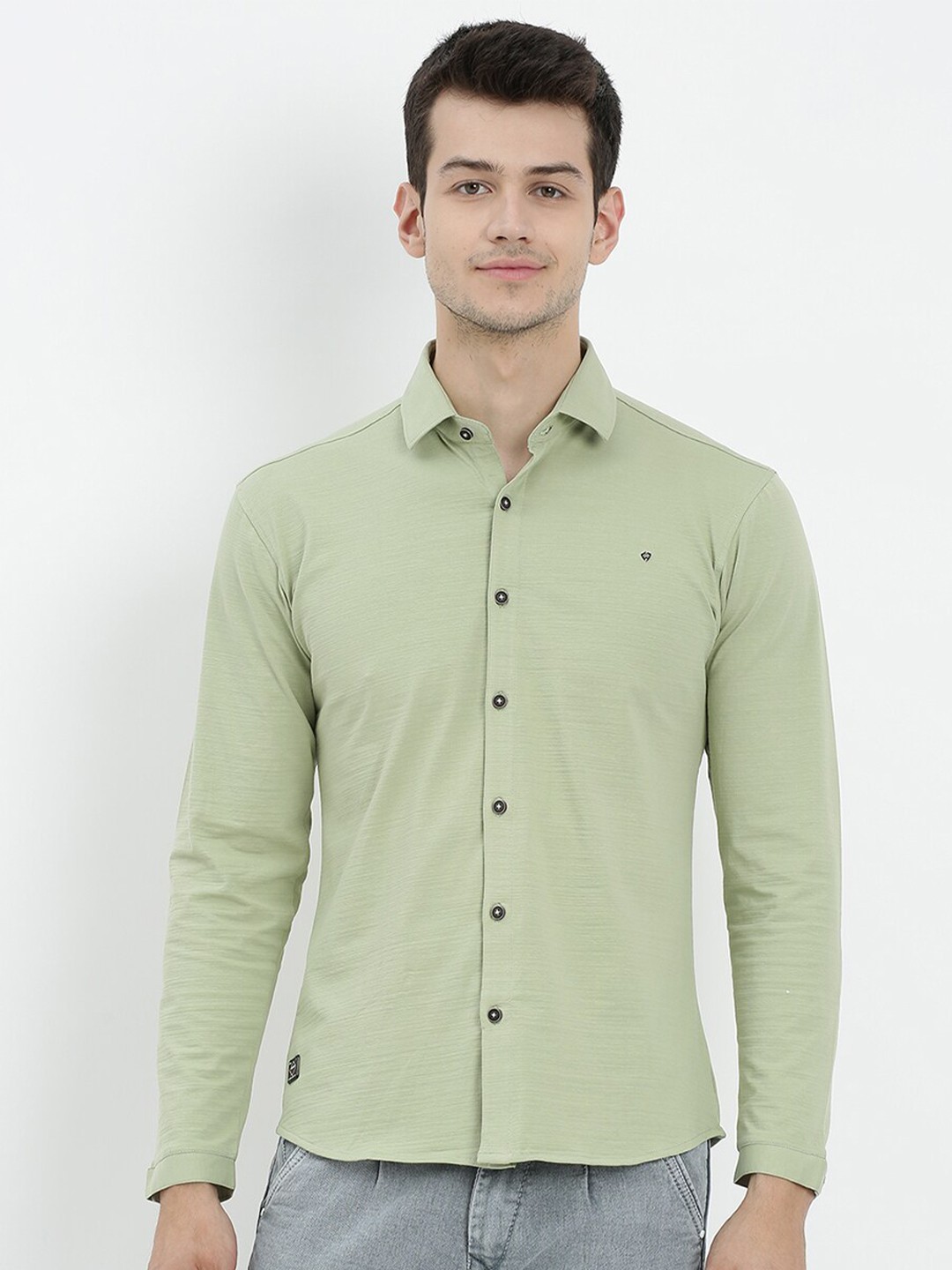 

V2 Value & Variety Men Green Slim Fit Casual Shirt