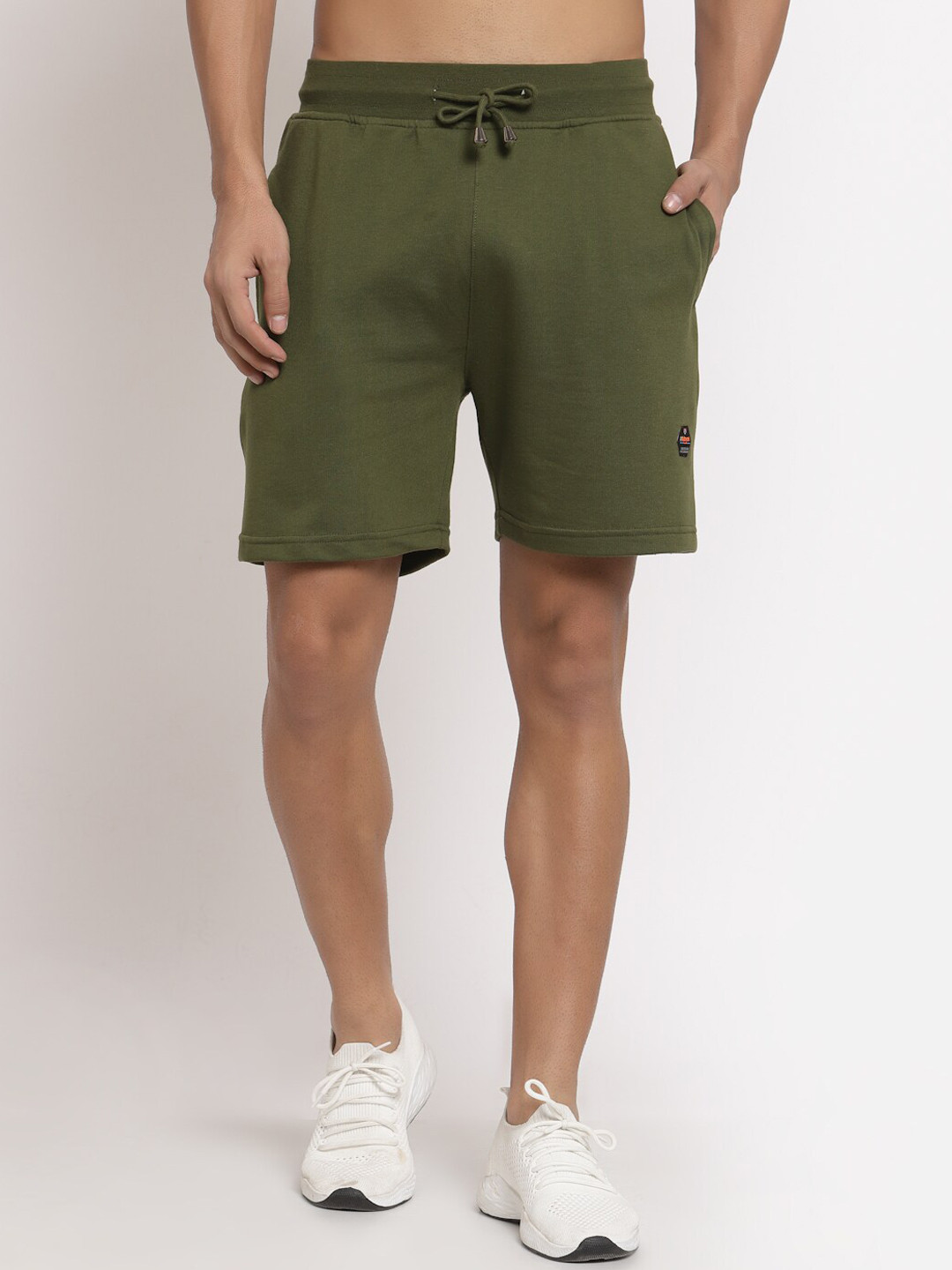 

Club York Men Olive Green Solid Shorts