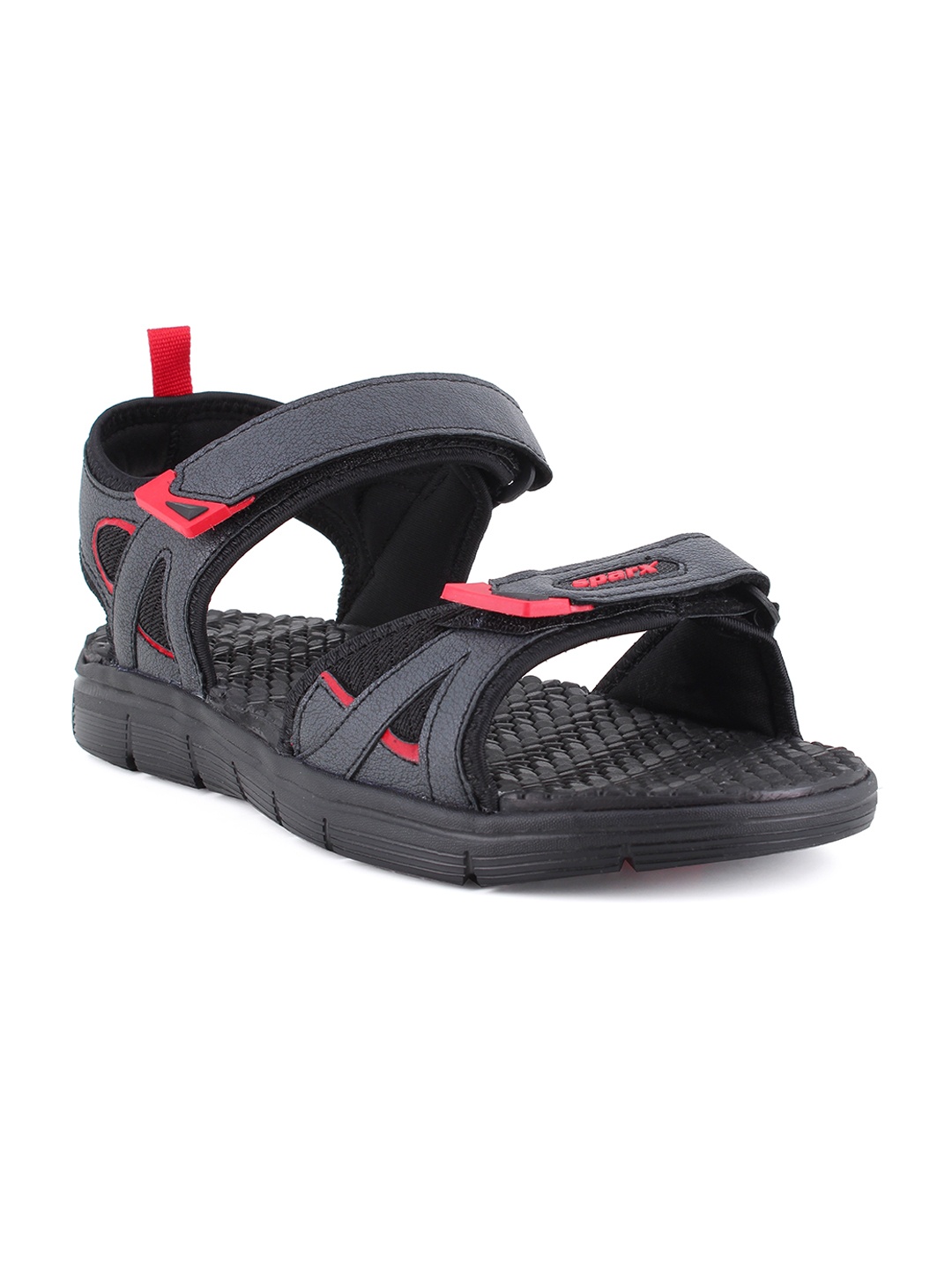 

Sparx Men Black Solid Sports Sandals