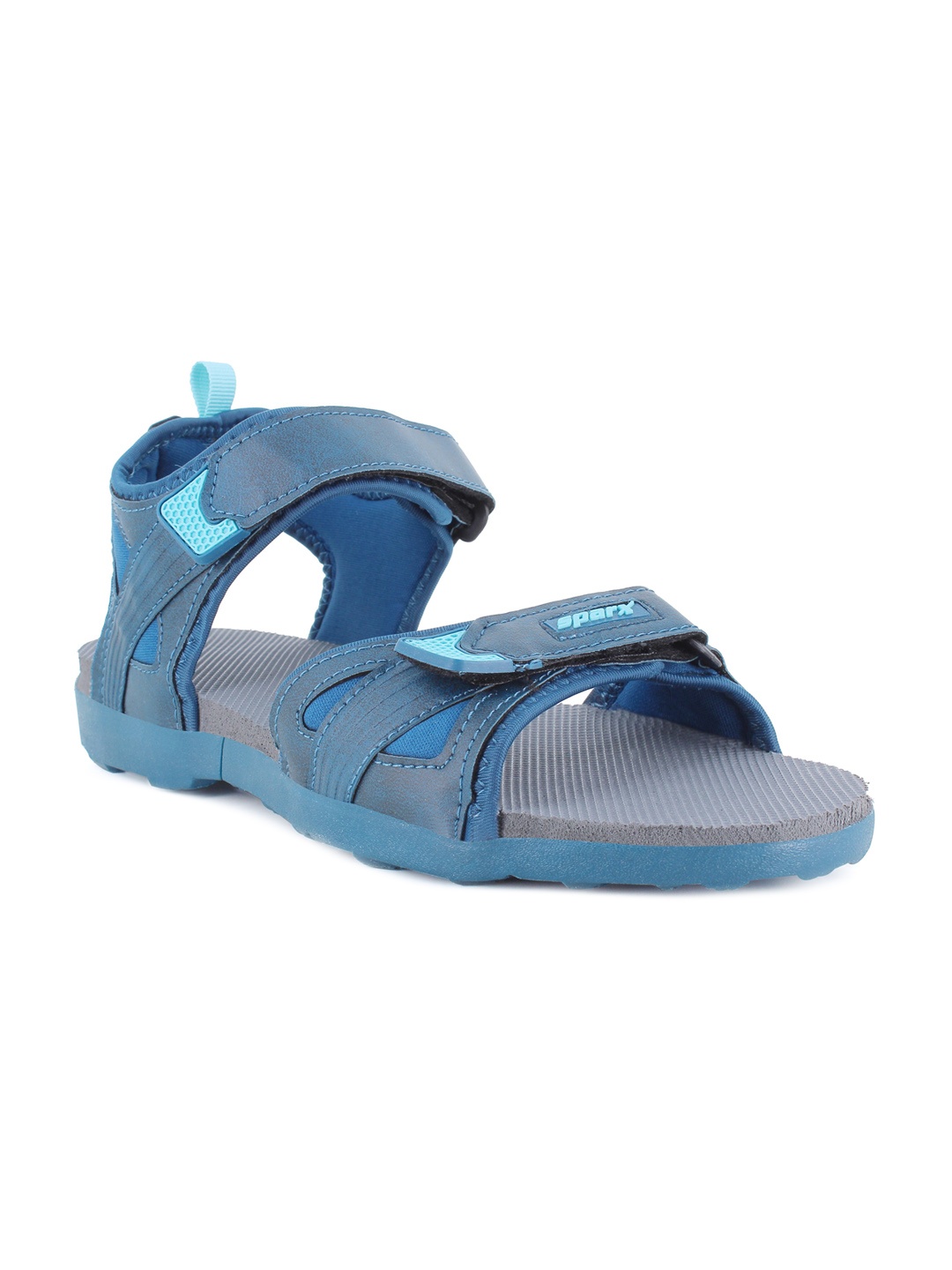 

Sparx Men Turquoise Blue Solid Sports Sandals