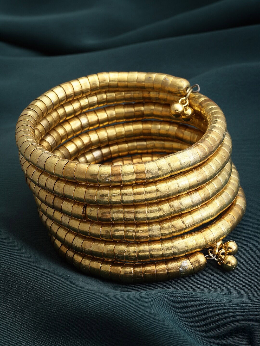 

PANASH Gold-Toned Spring Coil Bangle