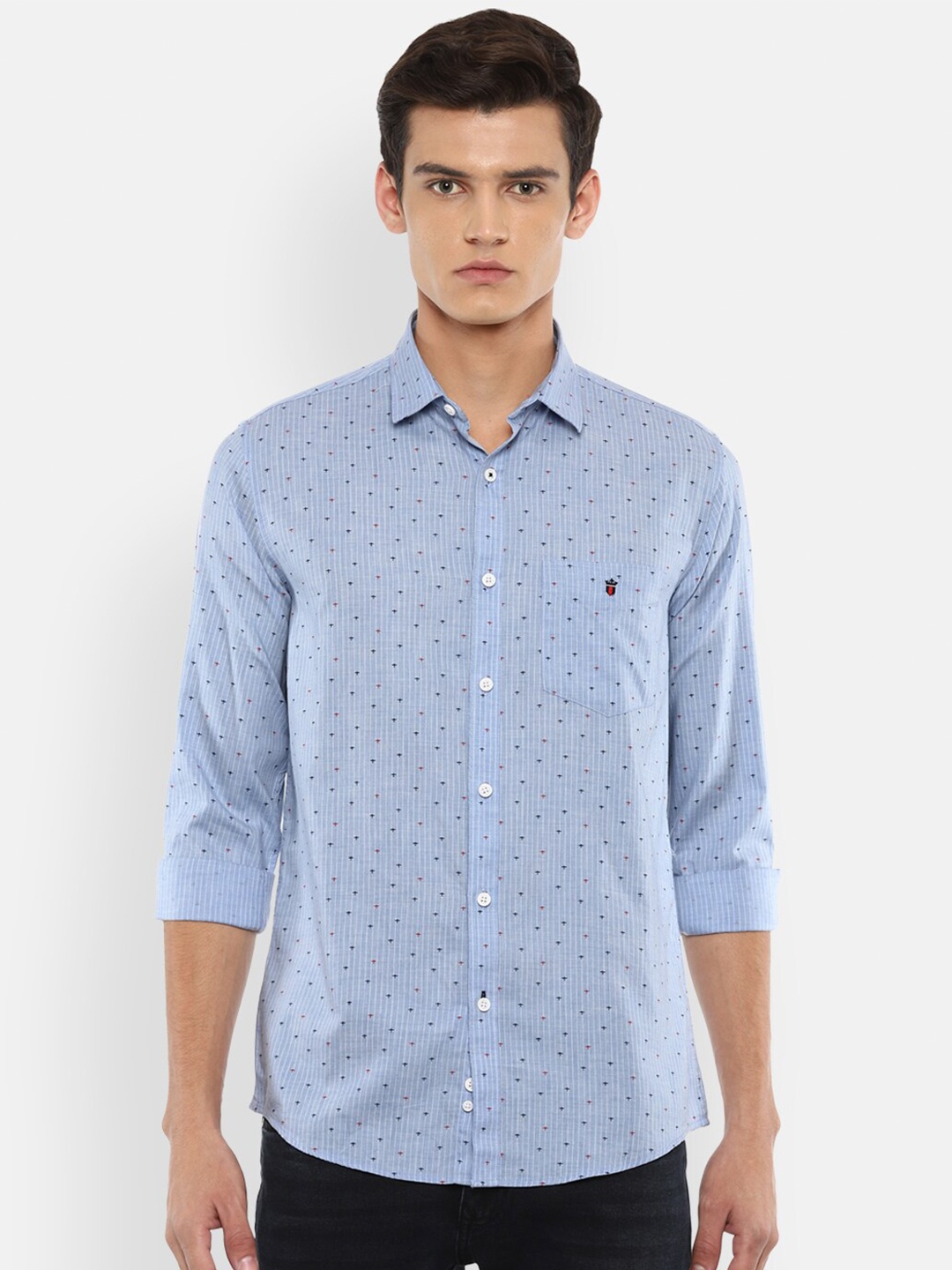 

Louis Philippe Sport Men Blue Slim Fit Printed Casual Shirt