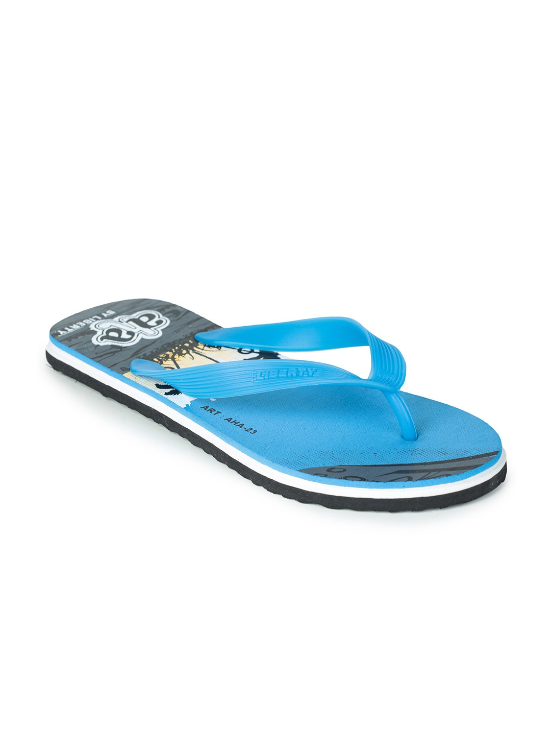 

Liberty Men Blue Printed Thong Flip-Flops