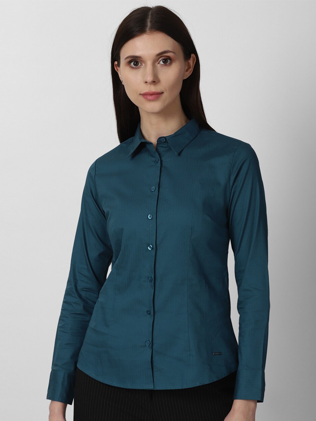 

Van Heusen Woman Women Blue Formal Shirt
