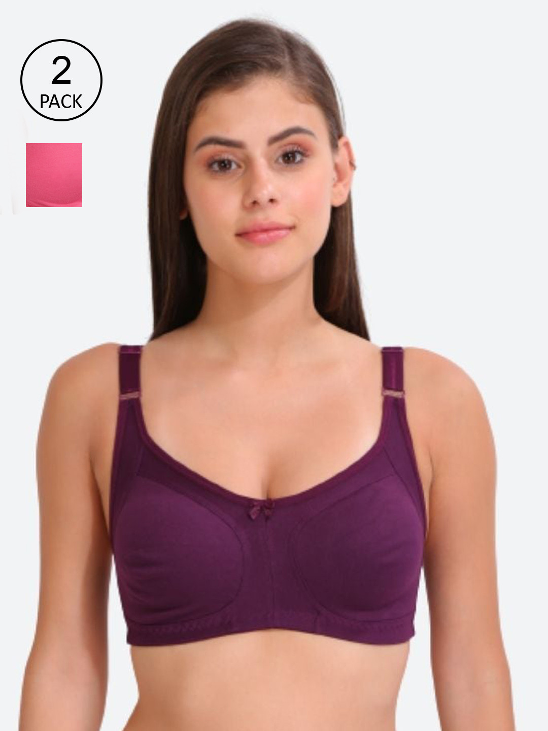 

Innocence Fuchsia & Purple Set Of 2 Bra Lightly Padded