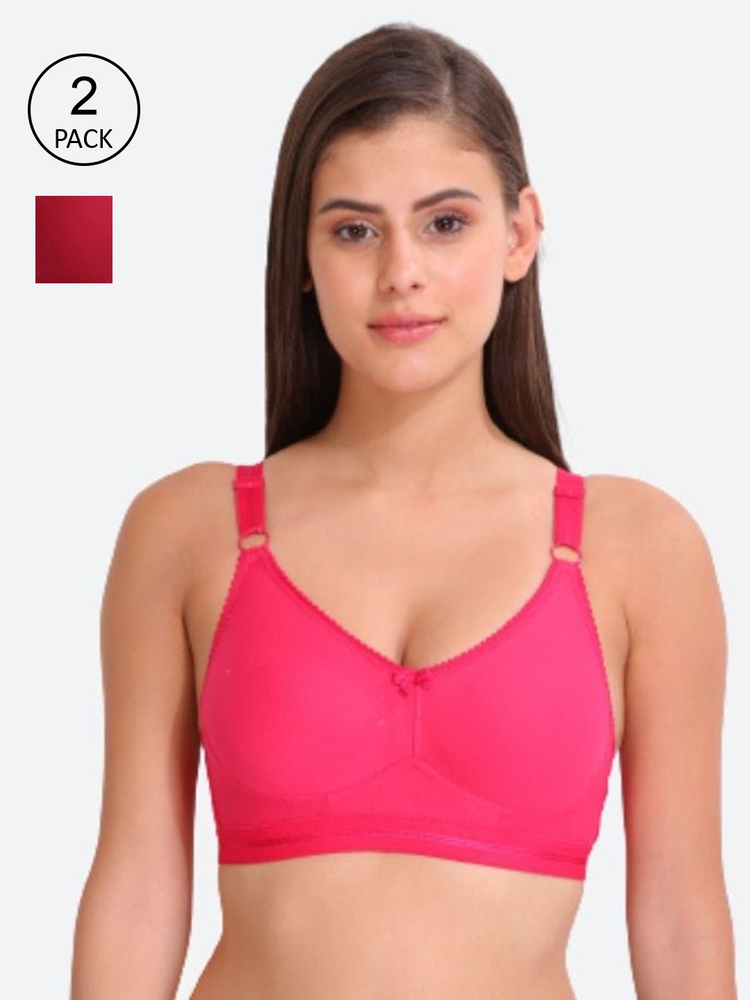 

Innocence Magenta & Maroon Pack Of Lightly Padded Bra