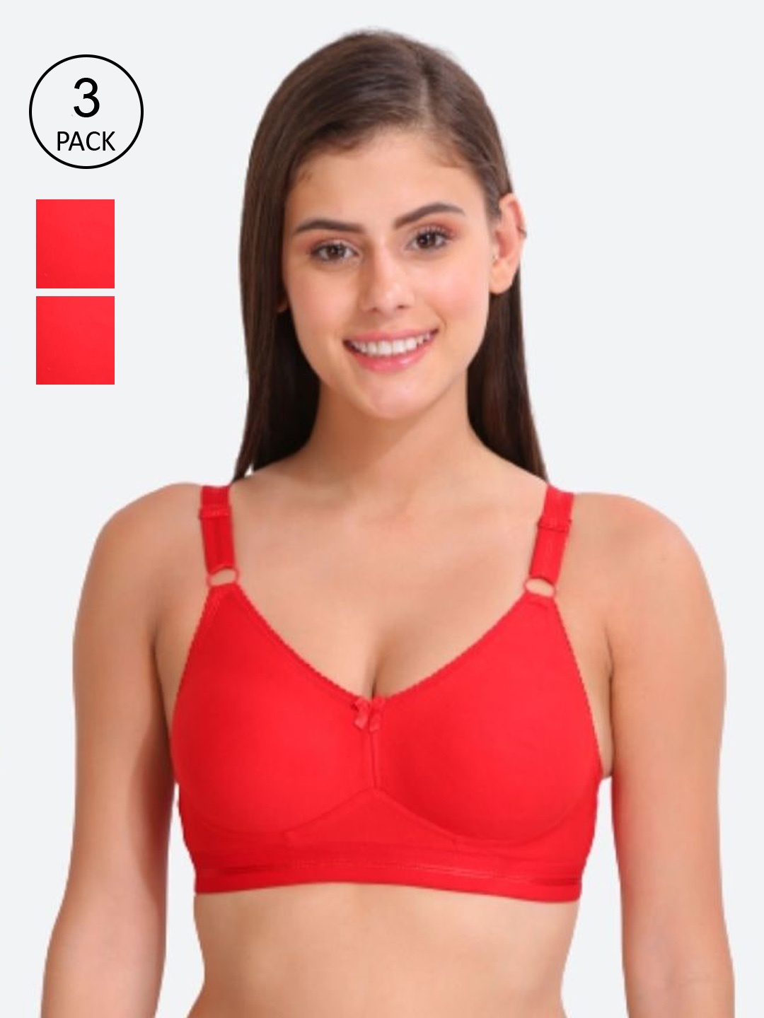 

Innocence Women Red Full Coverage Non-Padded Everyday Bra