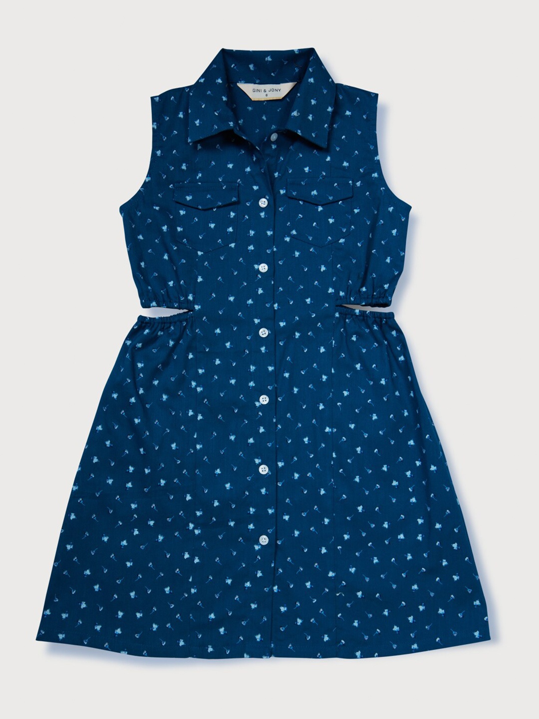 

Gini and Jony Blue Peplum Dress