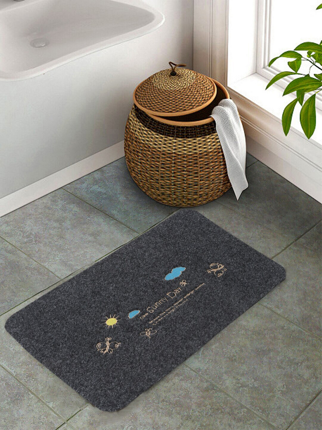 

Cortina Grey Printed Rectangle Doormats