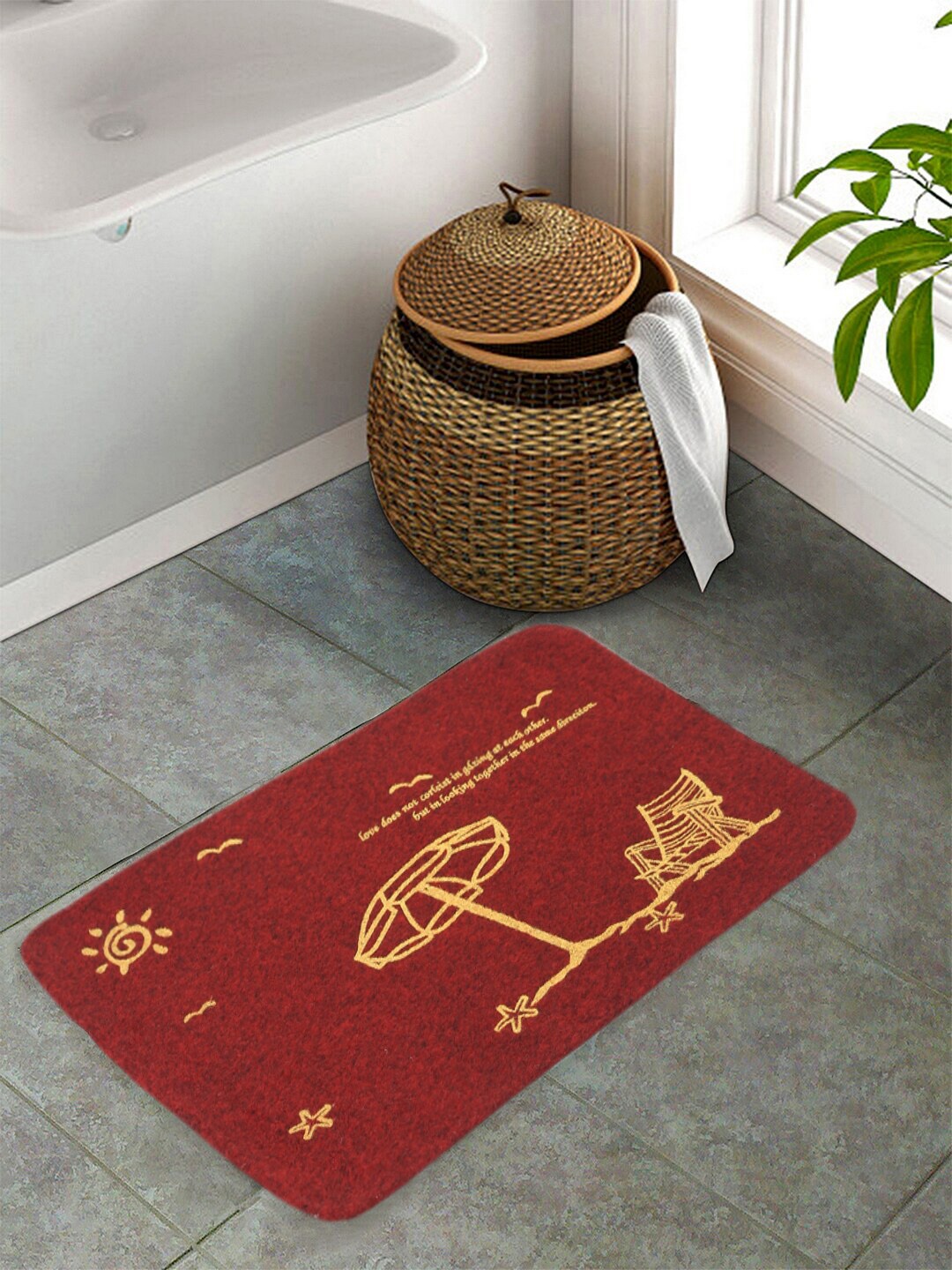 

Cortina Red & Yellow Printed Doormat