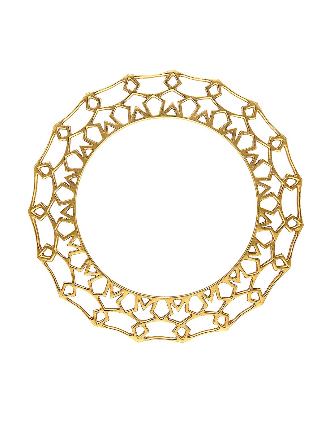 MNSH Gold Plated Hexagonal Bangle