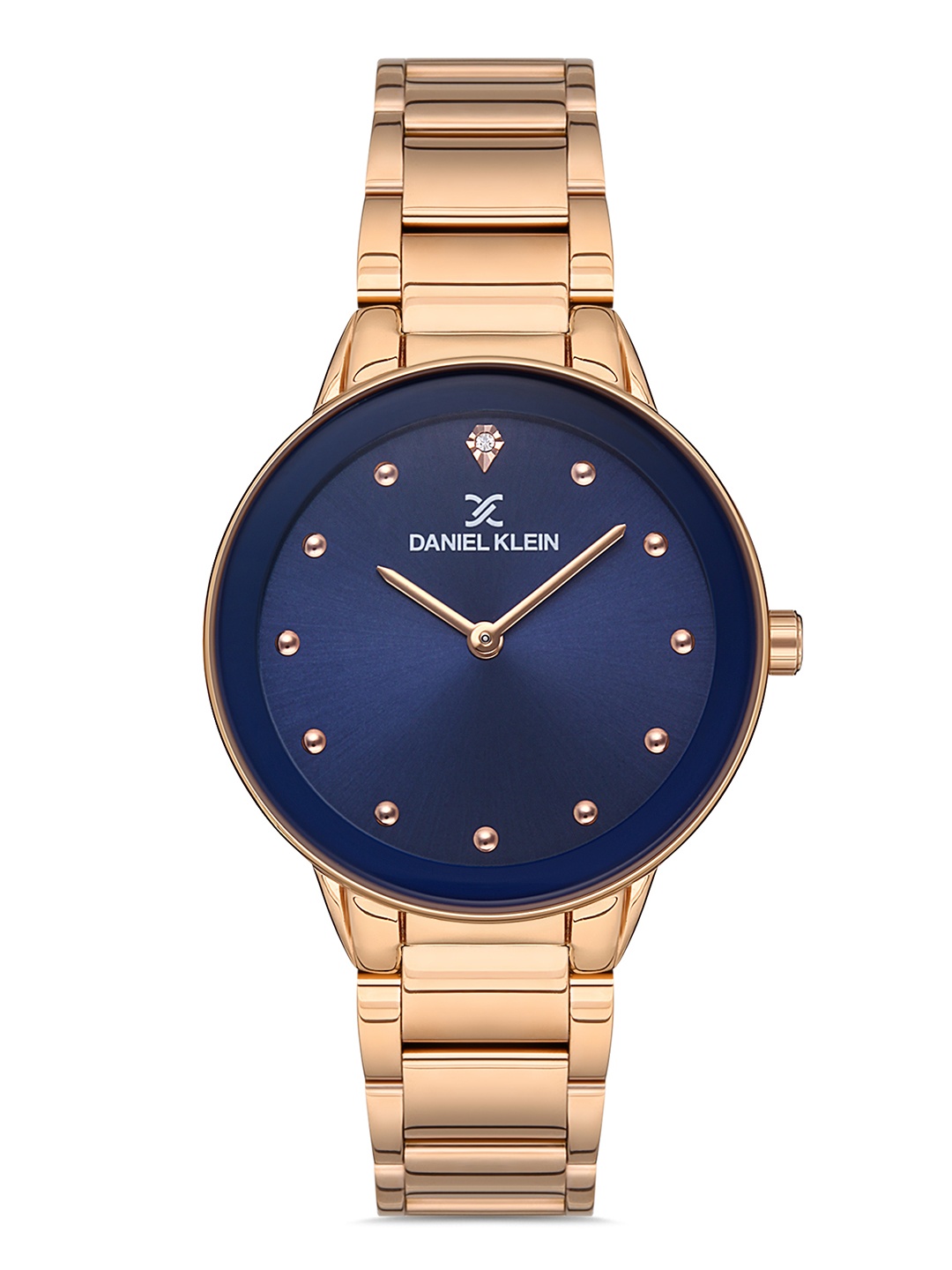 

Daniel Klein Women Blue Dial & Rose Gold Toned Analogue Watch DK.1.13165-4-Pink