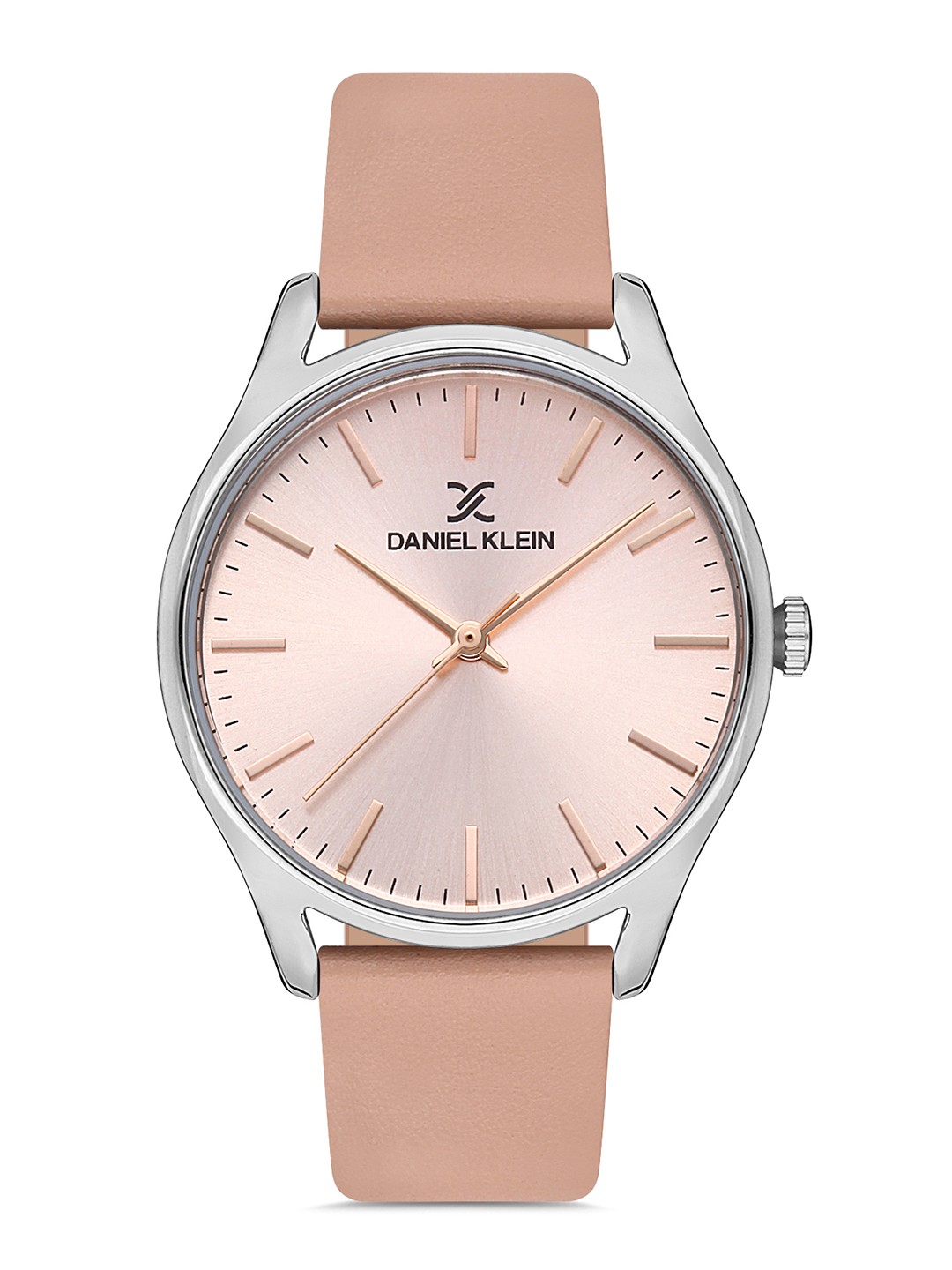 

Daniel Klein Women Silver-Toned Dial & Pink Leather Bracelet Style Straps Analogue Watch