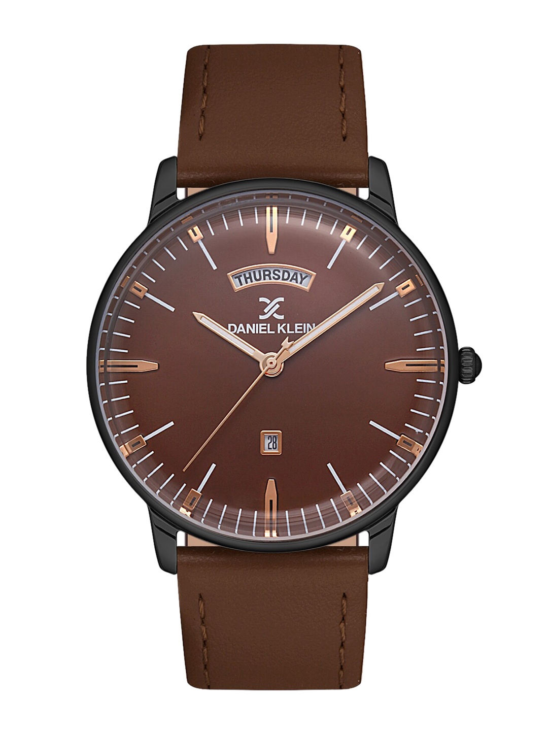 

Daniel Klein Men Brown Dial & Brown Leather Straps Analogue Watch DK 1 13067-4