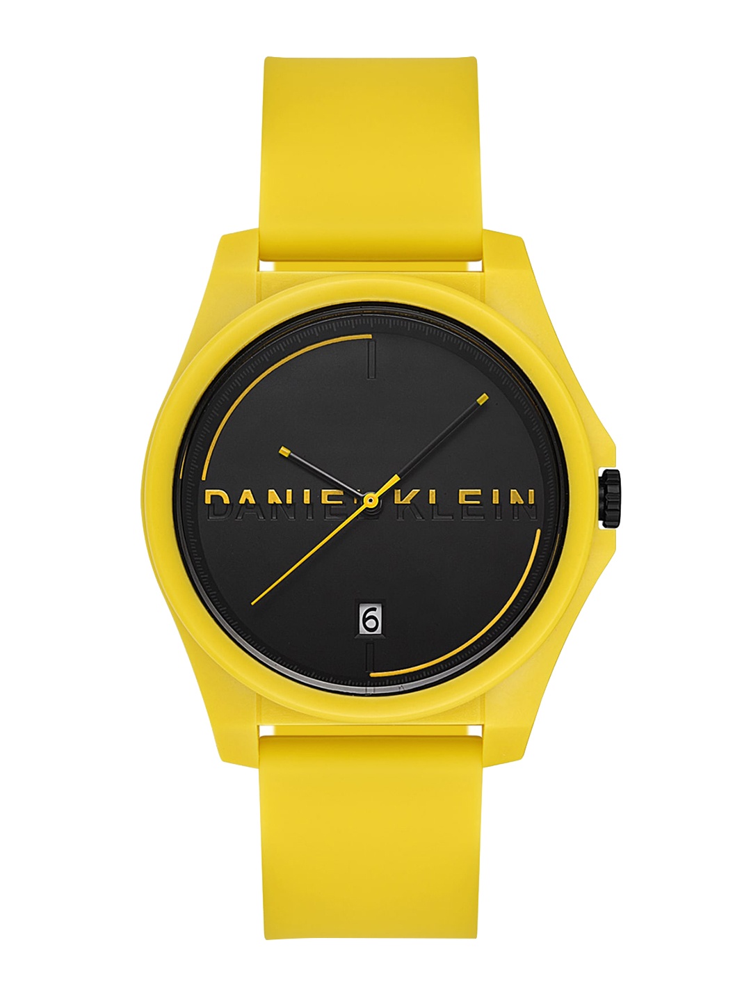 

Daniel Klein Men Black Dial & Yellow Straps Analogue Watch