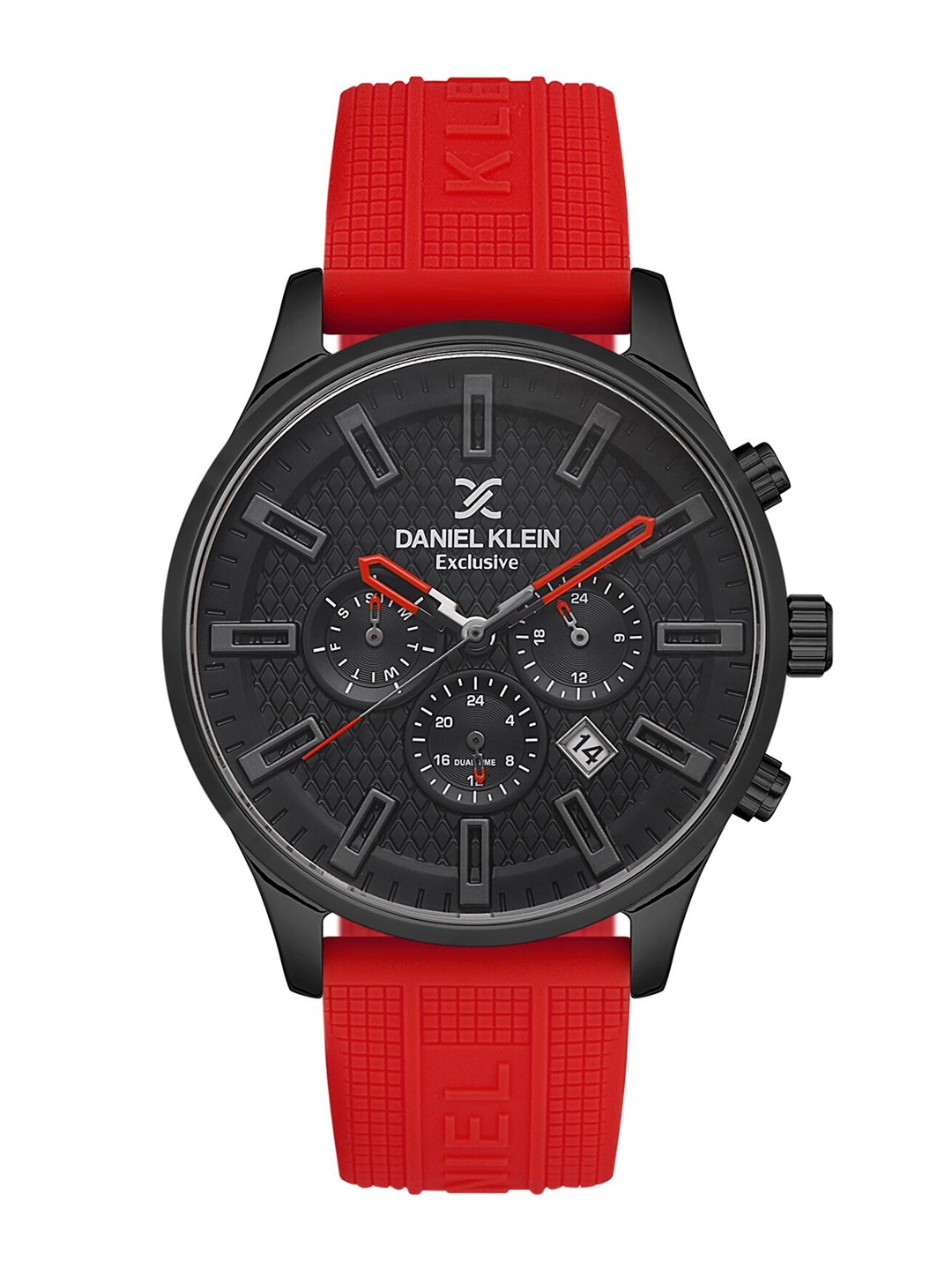 

Daniel Klein Men Black Dial & Red Straps Analogue Watch DK 1 13171-3