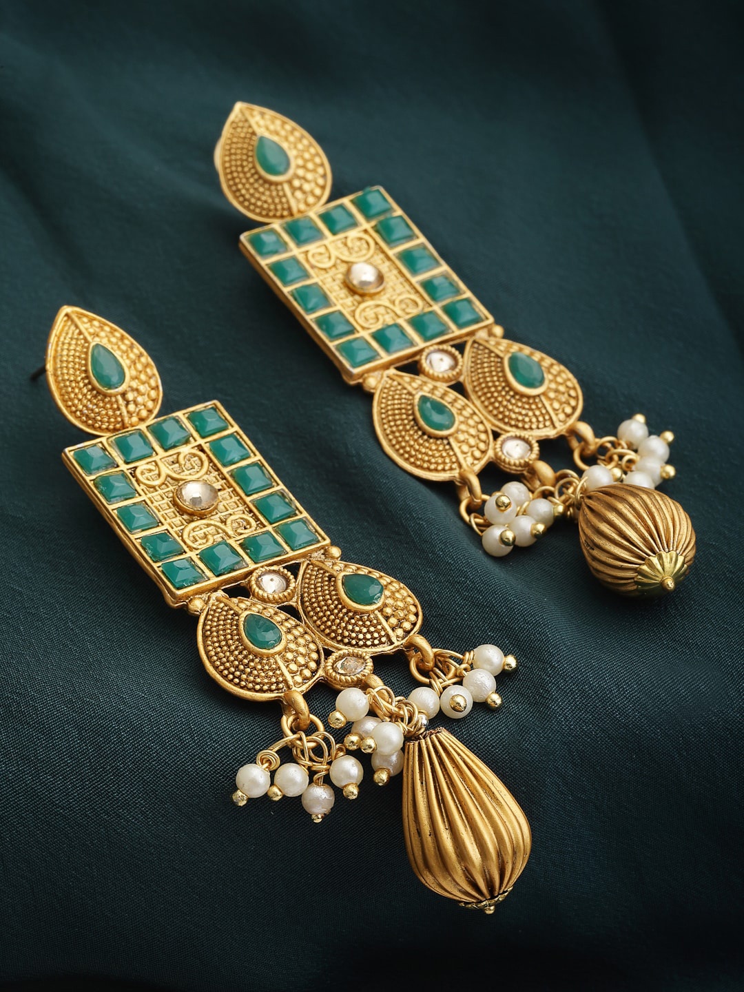

PANASH Gold-Toned Square Drop Earrings