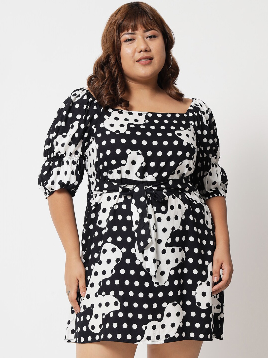 

BEYOUND SIZE - THE DRY STATE Women Black & White Dress