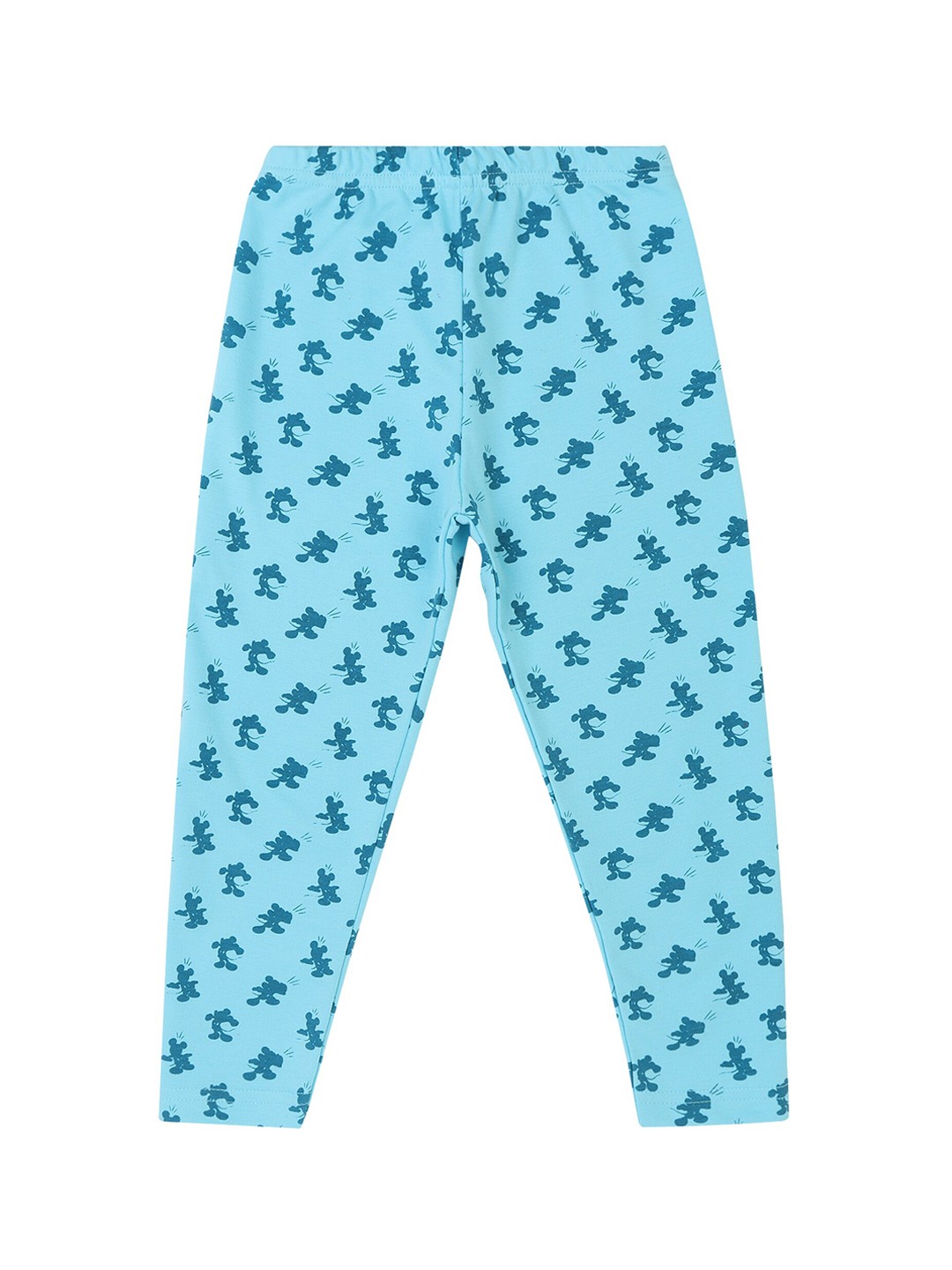 

Bodycare Kids Girls Turquoise Blue Mickey Mouse Printed Cotton Track Pant