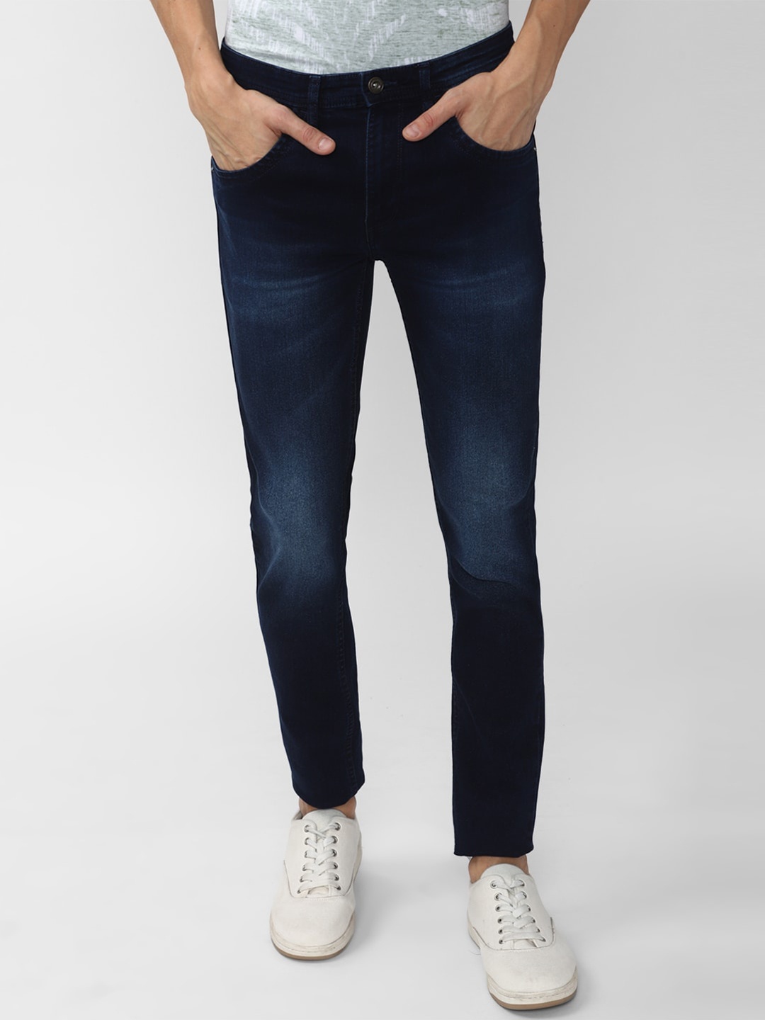 

VAN HEUSEN DENIM LABS Men Navy Blue Skinny Fit Light Fade Jeans