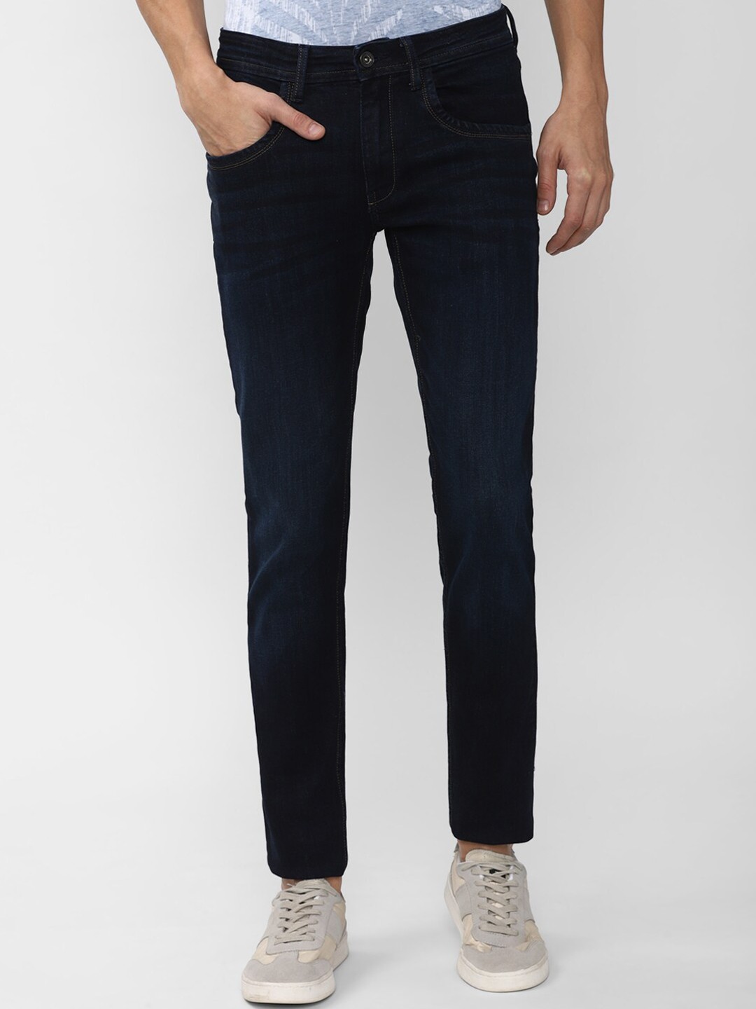 

VAN HEUSEN DENIM LABS Men Navy Blue Skinny Fit Jeans