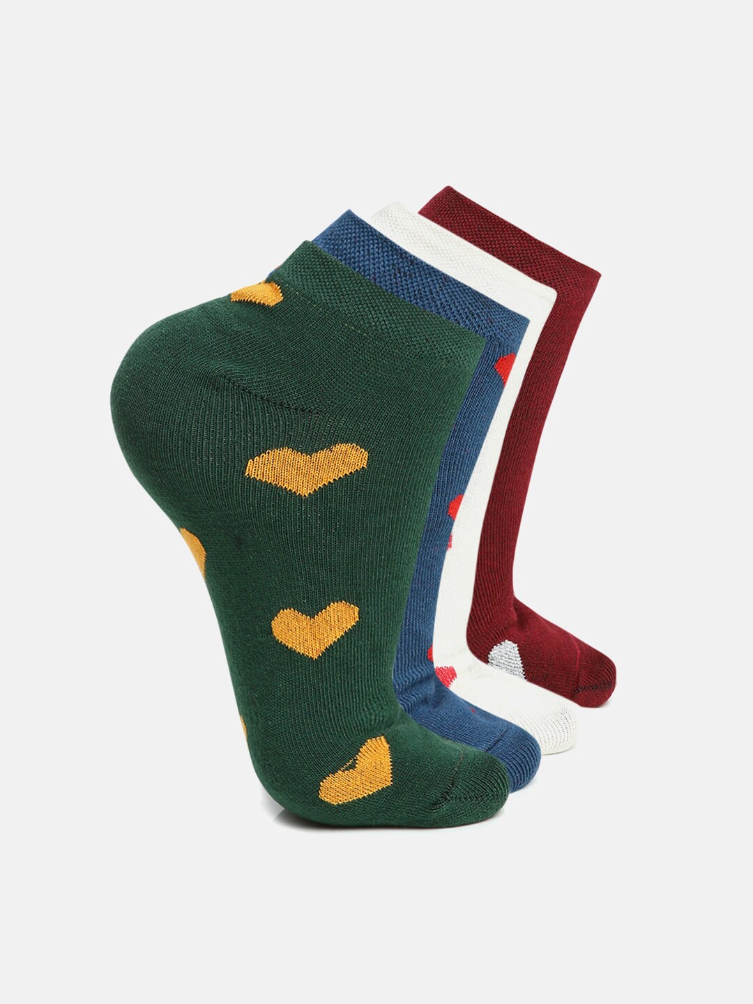 

Kolor Fusion Women Pack Of 4 Multicolored Ankle-Length Socks, Multi