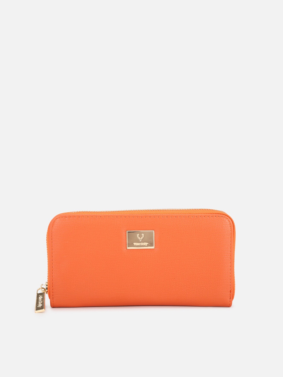 

Allen Solly Women Orange & Gold-Toned PU Envelope