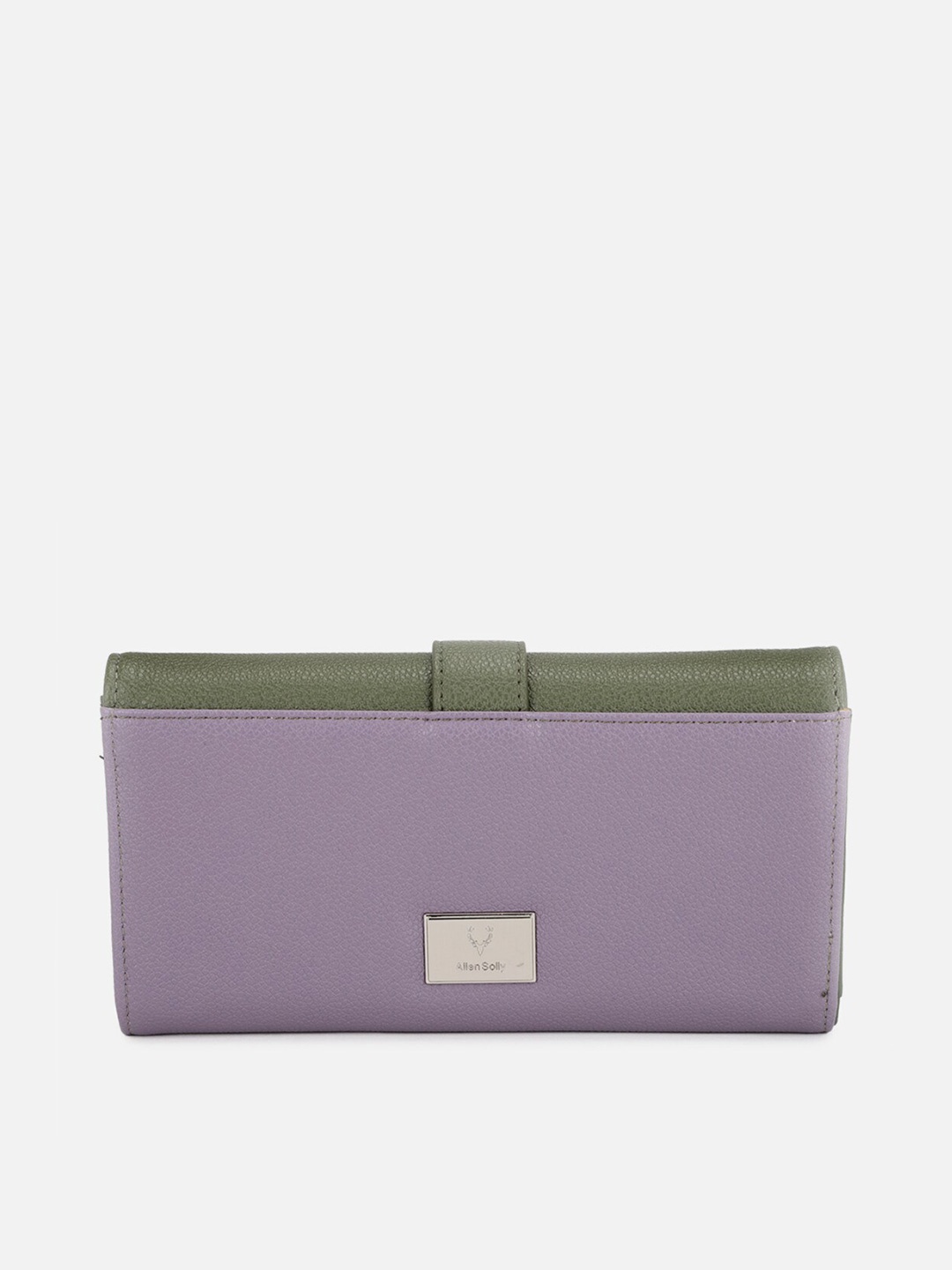 

Allen Solly Olive Green & Purple Colourblocked PU Envelope