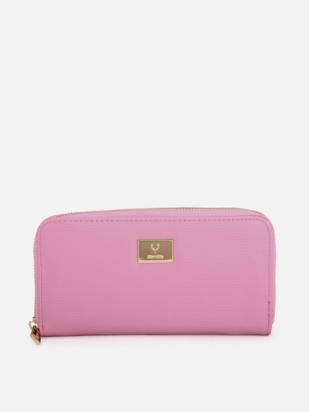 

Allen Solly Women Pink PU Zip Around Wallet