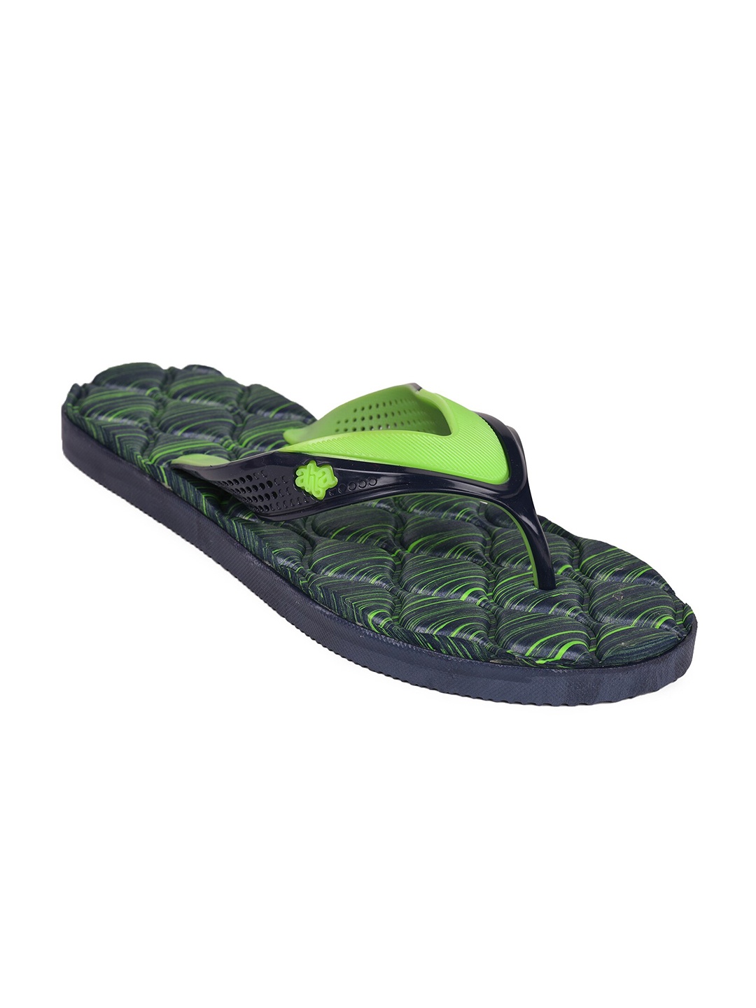 

Liberty Men Green & Blue Printed Thong Flip-Flops