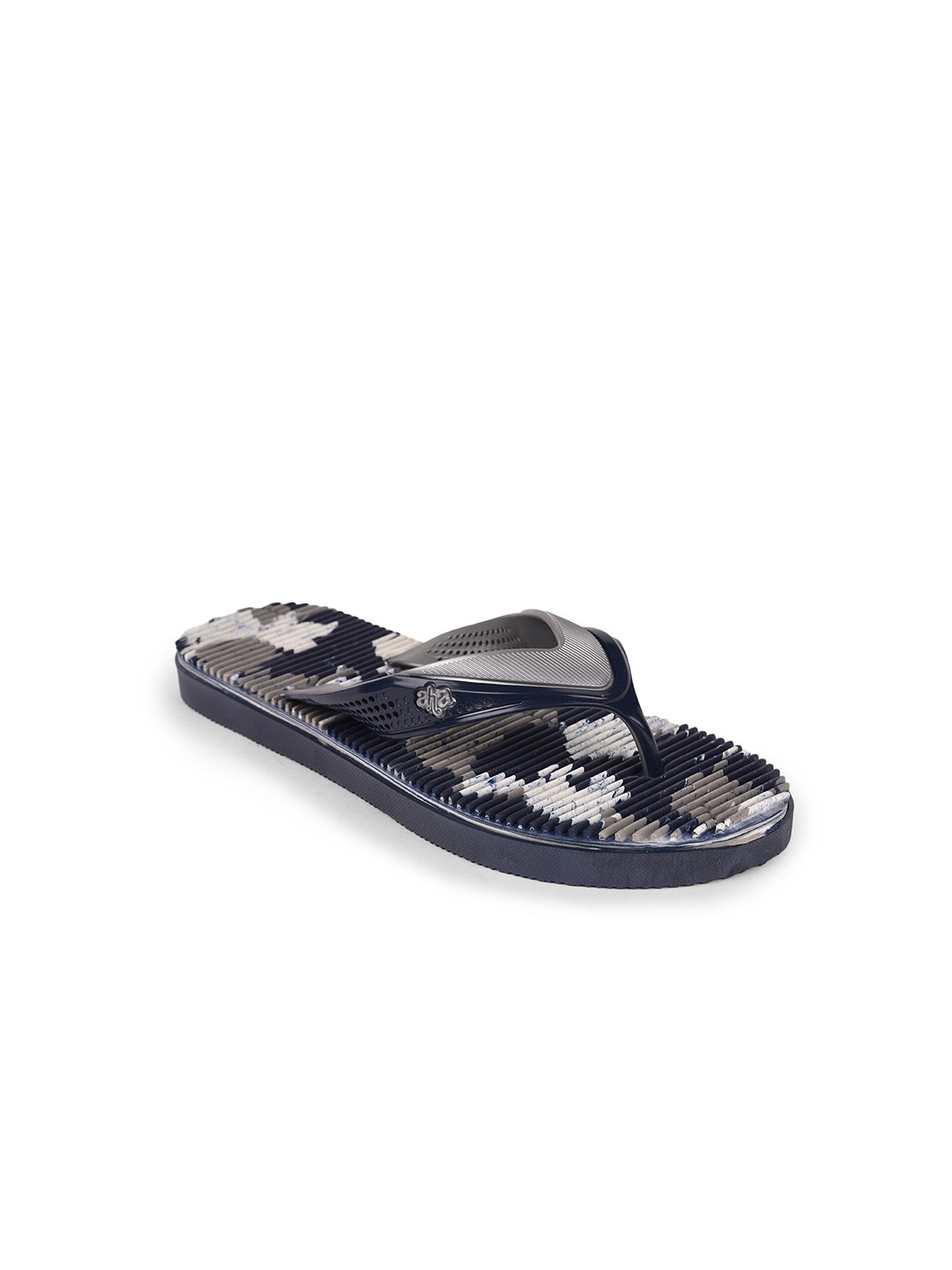 

Liberty Men Grey & White Printed Thong Flip-Flops
