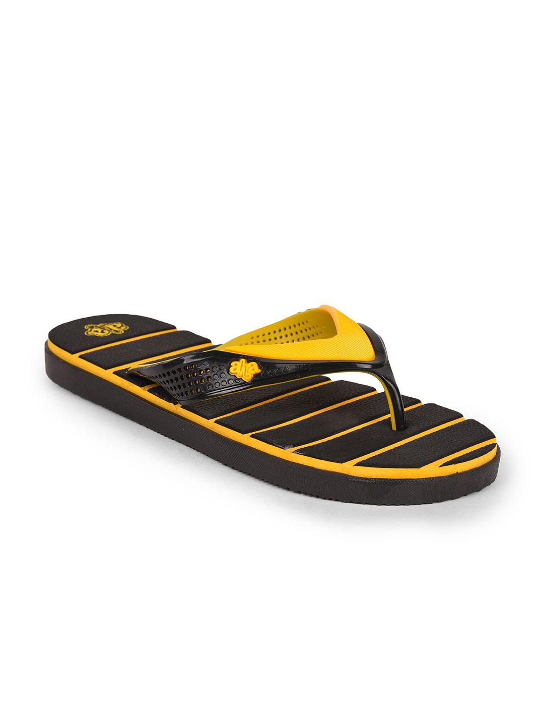 

Liberty Men Black & Yellow Printed Room Slippers