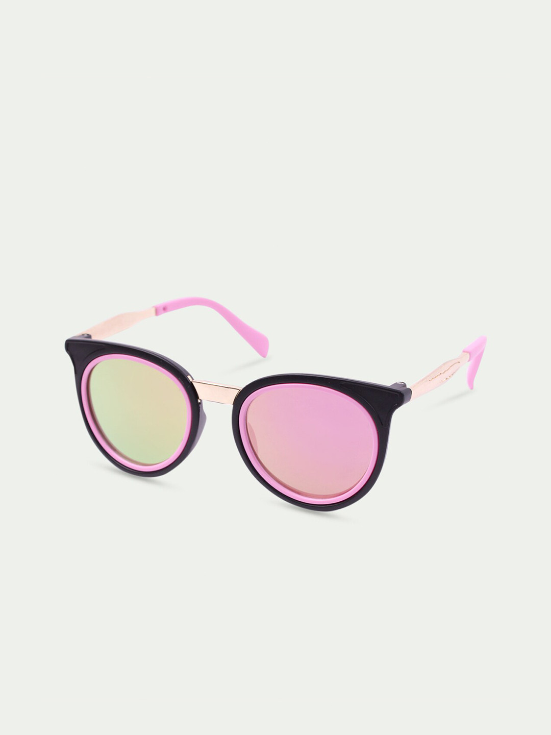 

DukieKooky Unisex Kids Pink Lens & Black Wayfarer Sunglasses with UV Protected Lens