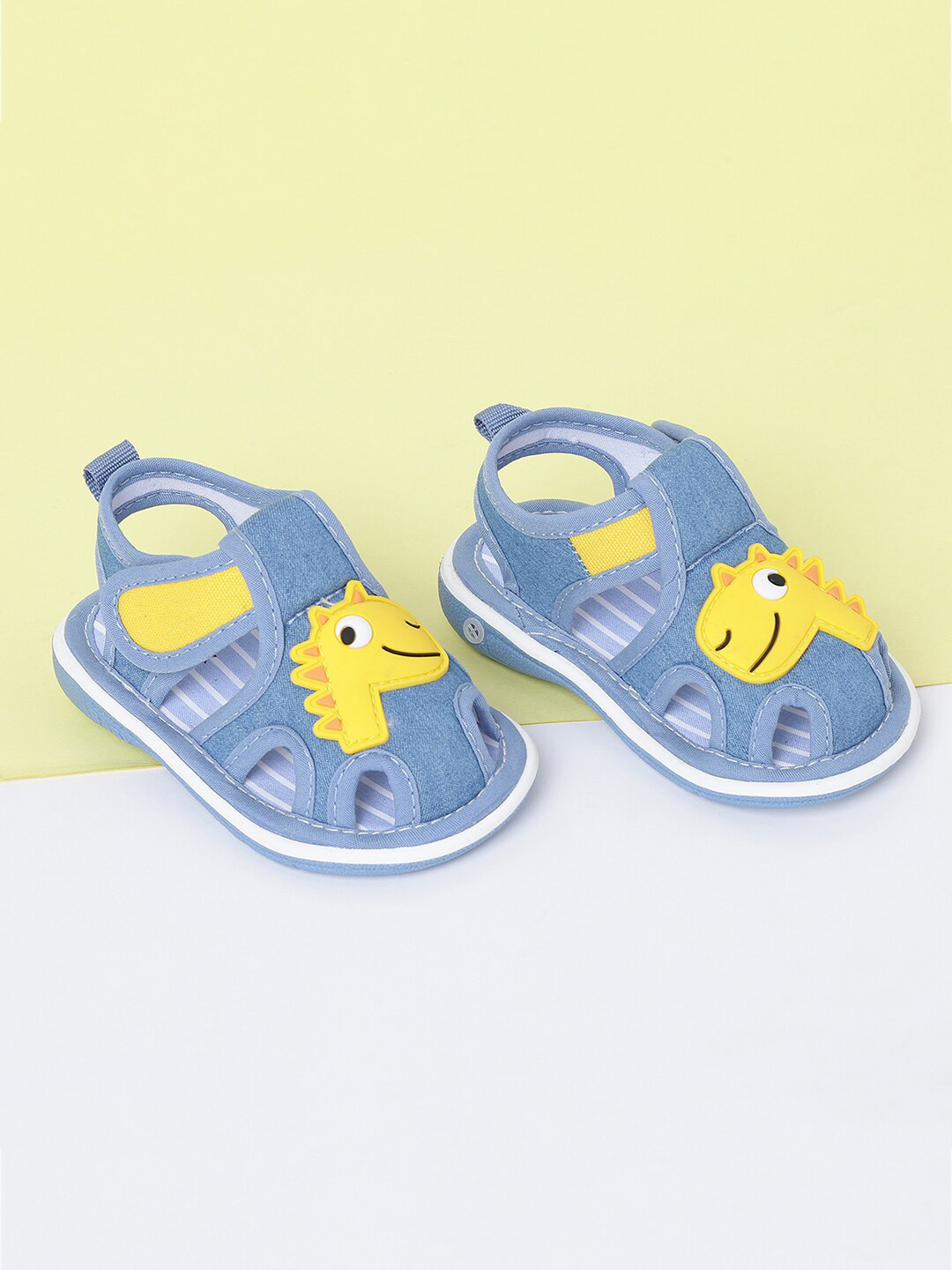 

max Boys Blue & Yellow Canvas Comfort Sandals