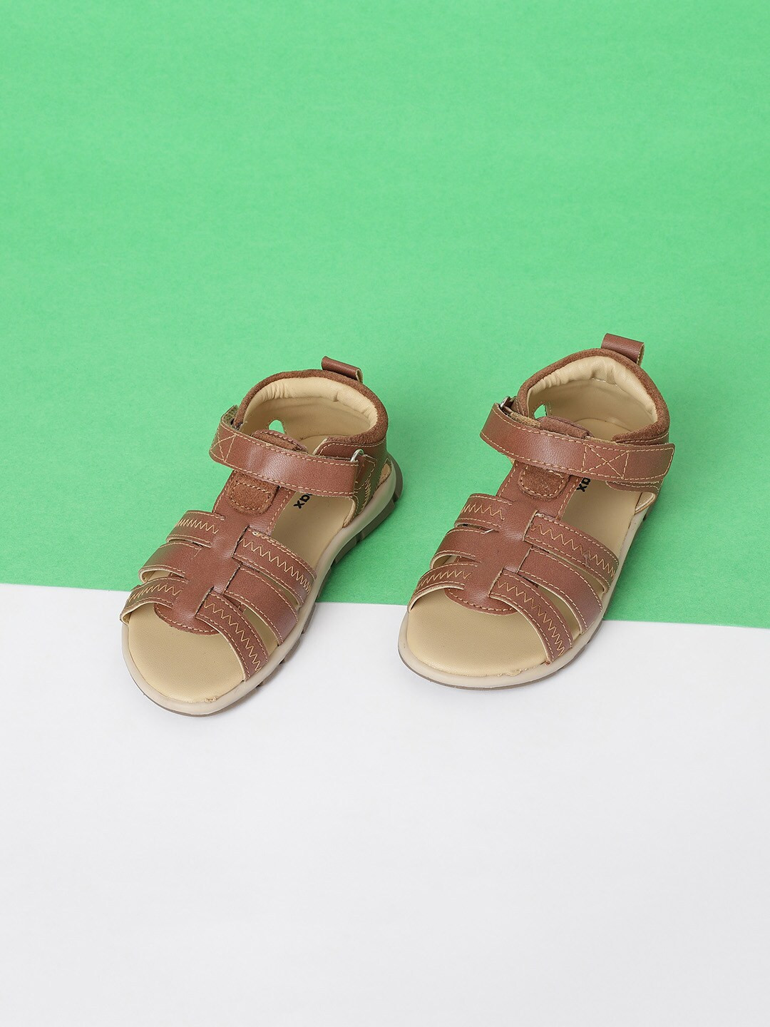 

max Boys Tan PU Comfort Sandals